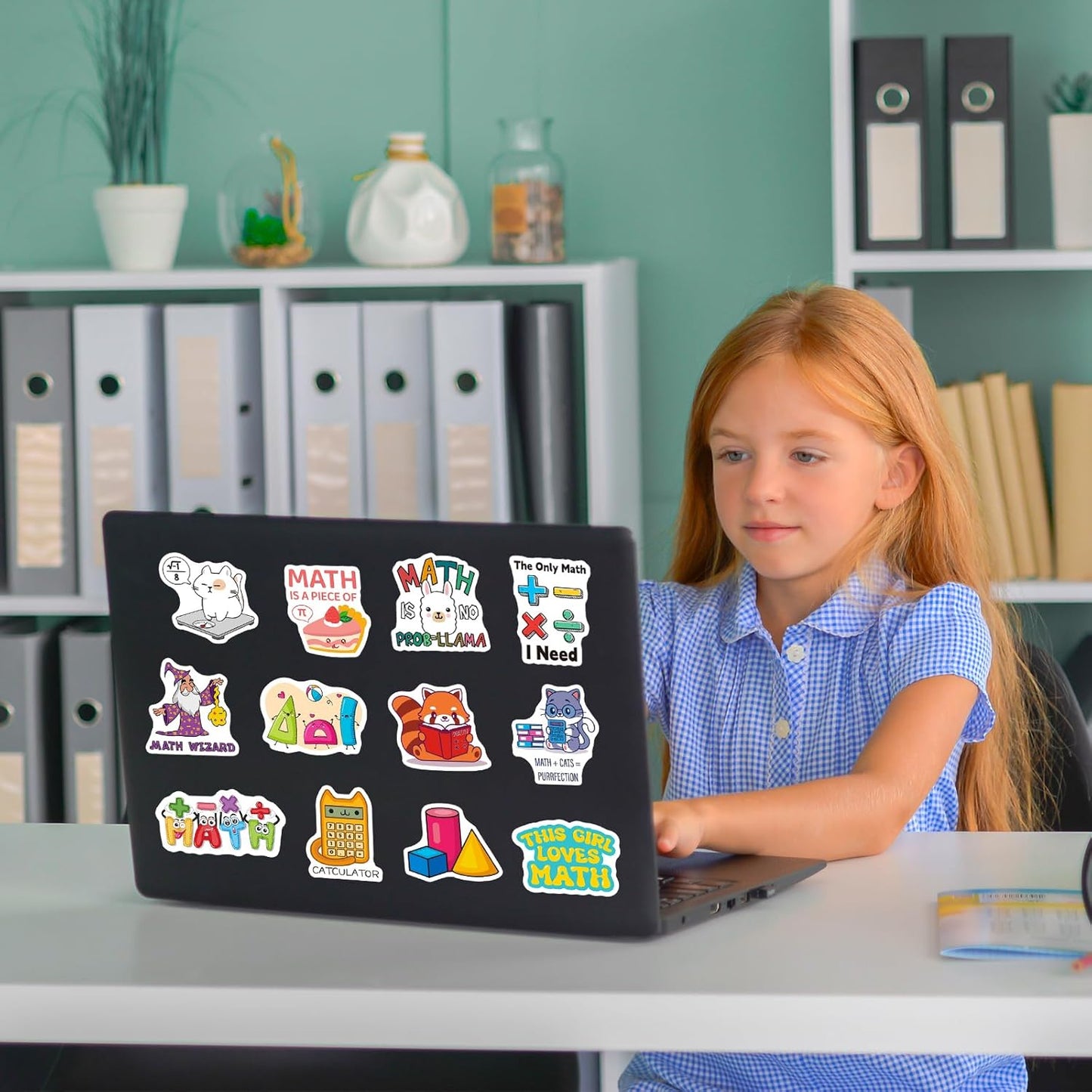 200 PCS Math Stickers for Kids Teens Students, Math Vinyl Stickers for Water Bottle Notebook Journal Laptop Classroom Decor Math Party Favors Teacher Must Haves