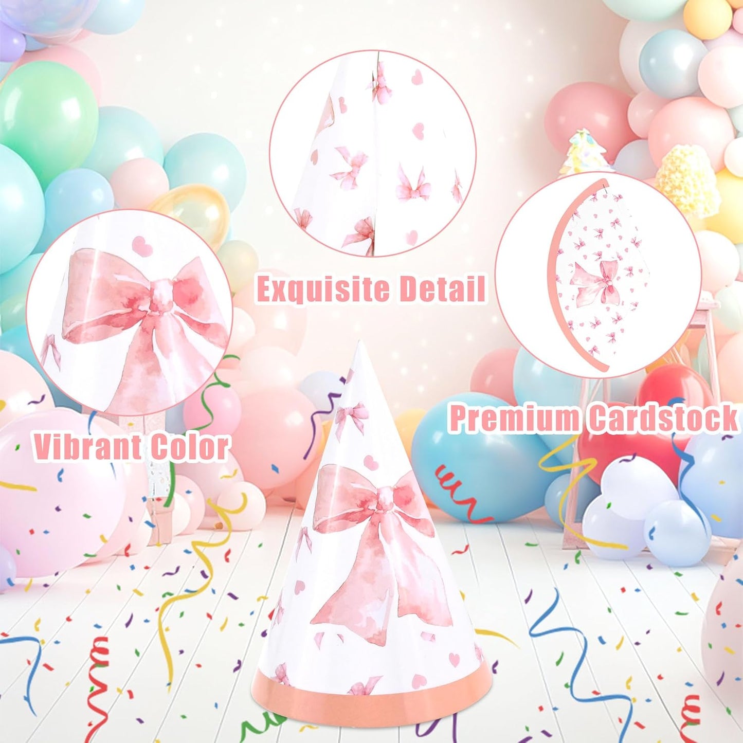 CANREVEL Party Hats for Kids and Adults, Party Headwear, Happy Birthday Hats, Birthday Party Decorations