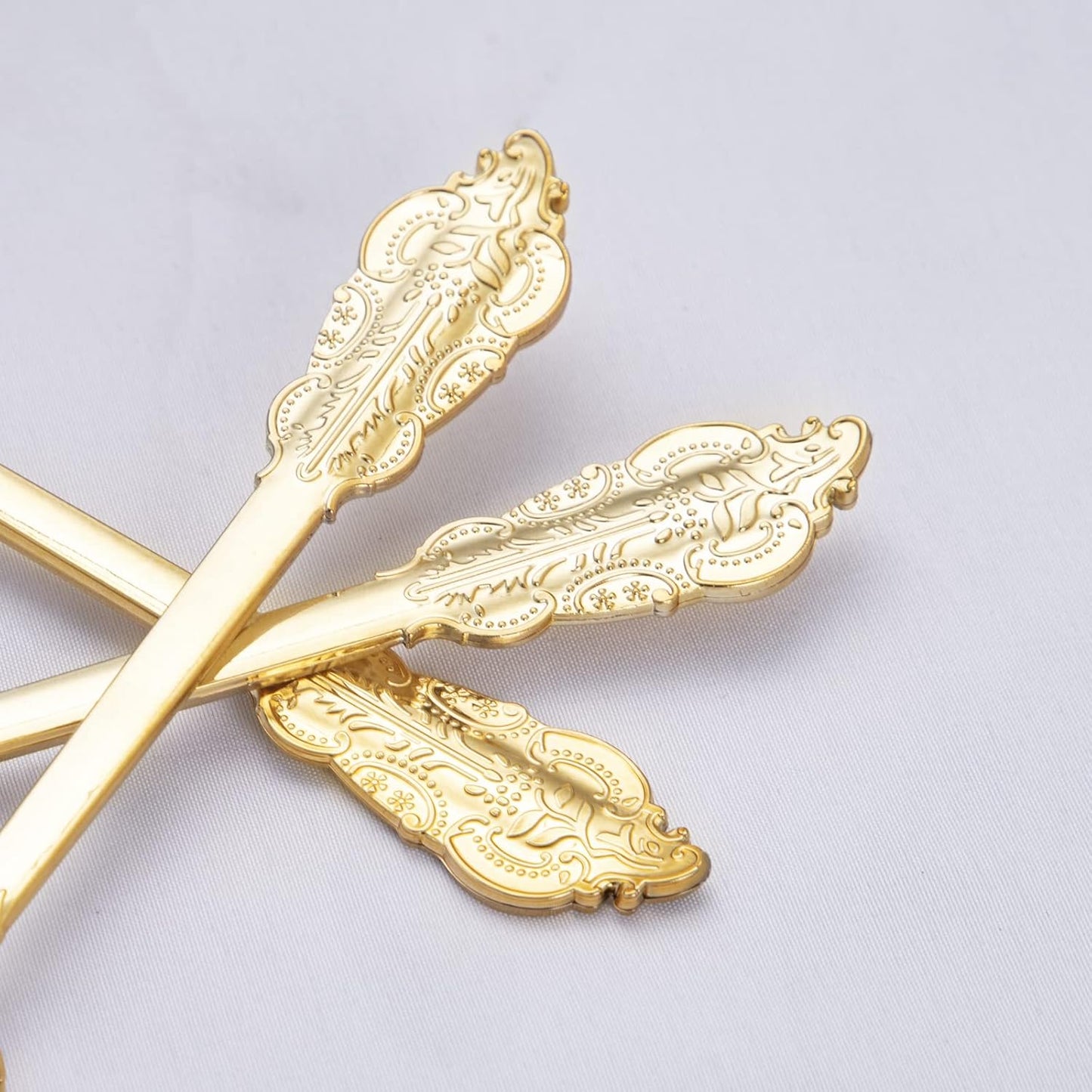 NOCCUR 180PCS Gold Plastic Cutlery Set - Gold Plastic Silverware Disposable - Include 60 Forks, 60 Spoons, 60 Knives - Perfect for Wedding/Fall Party/Thanksgiving