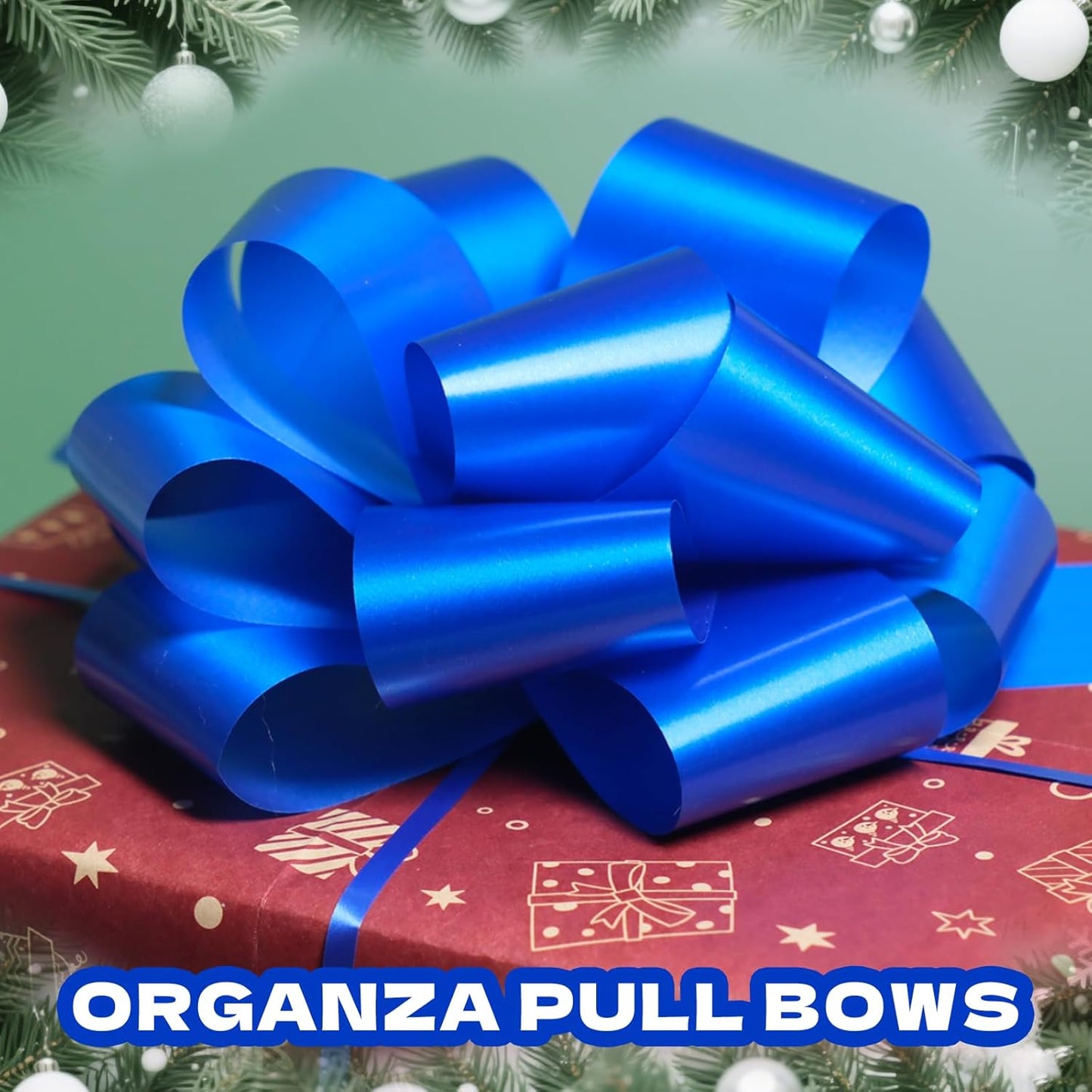 6 Pcs 6 Inch Blue Pull Bows, Perfect for Gift Wrapping, Gift Wrapping Baskets Wedding Christmas Party Decorations, Crafts – Quality Pull Bows for Gifts and Decorations