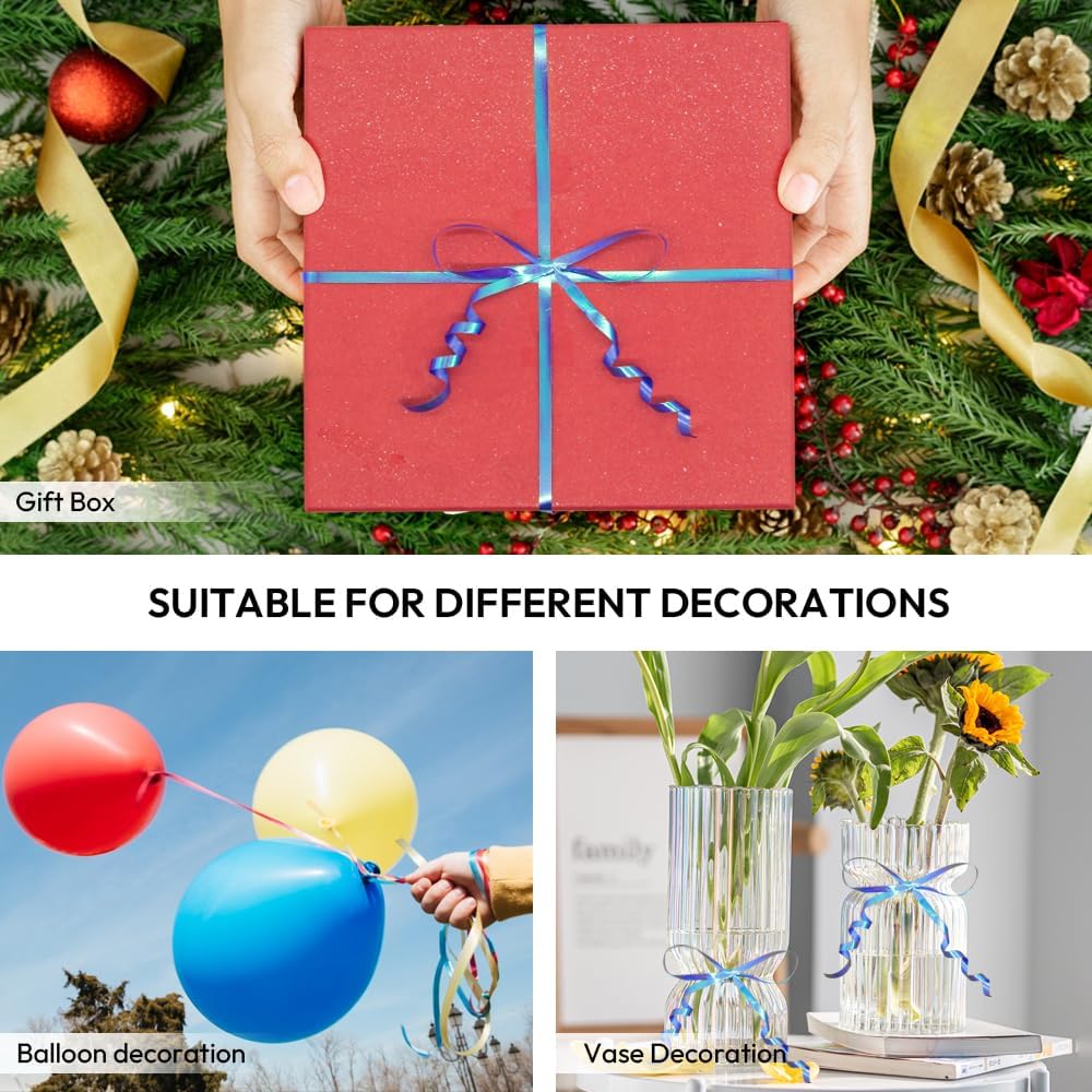 KMER LIFE Yellow Gradient Curling Ribbon, 1/5" Wide x 500 Yards Christmas Curling Ribbons for Gift Wrapping, Party Decoration, Balloon String, Crafting, Balloon Ribbons for Florist Flower (1 Roll)