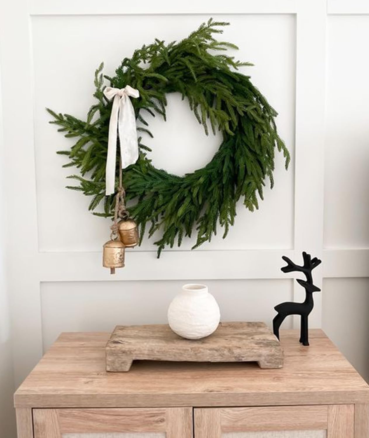 White Velvet Ribbon 1'' 25 Yards for Christmas Tree, Gift Wrapping, Flower Bouquet, Wreath Decorations, Bow Making