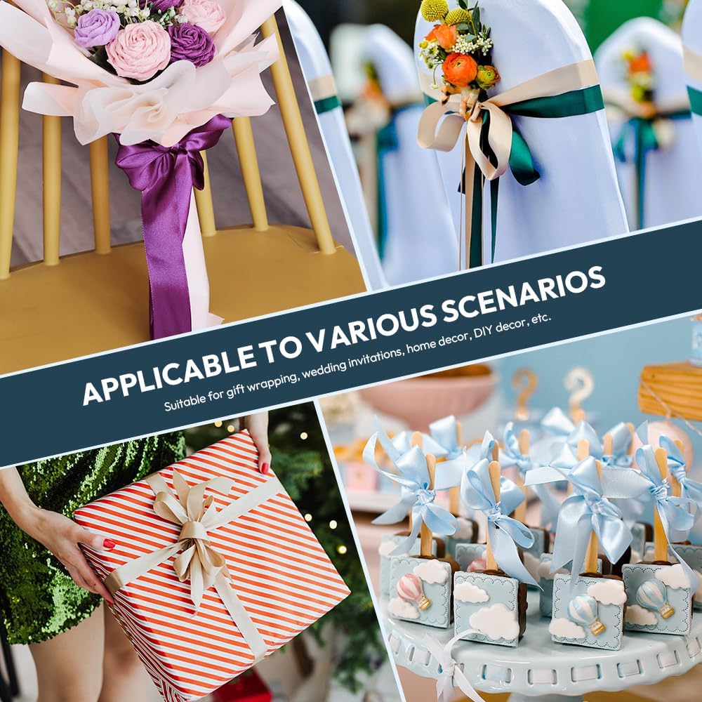 KMER LIFE 1 inch Wide x 50 Yards Pink Single Faced Polyester Satin Ribbon, Pink Satin Ribbon Perfect for Wedding Decor, Wreath, Crafts, Gift Wrapping & Other Projects (Pink)