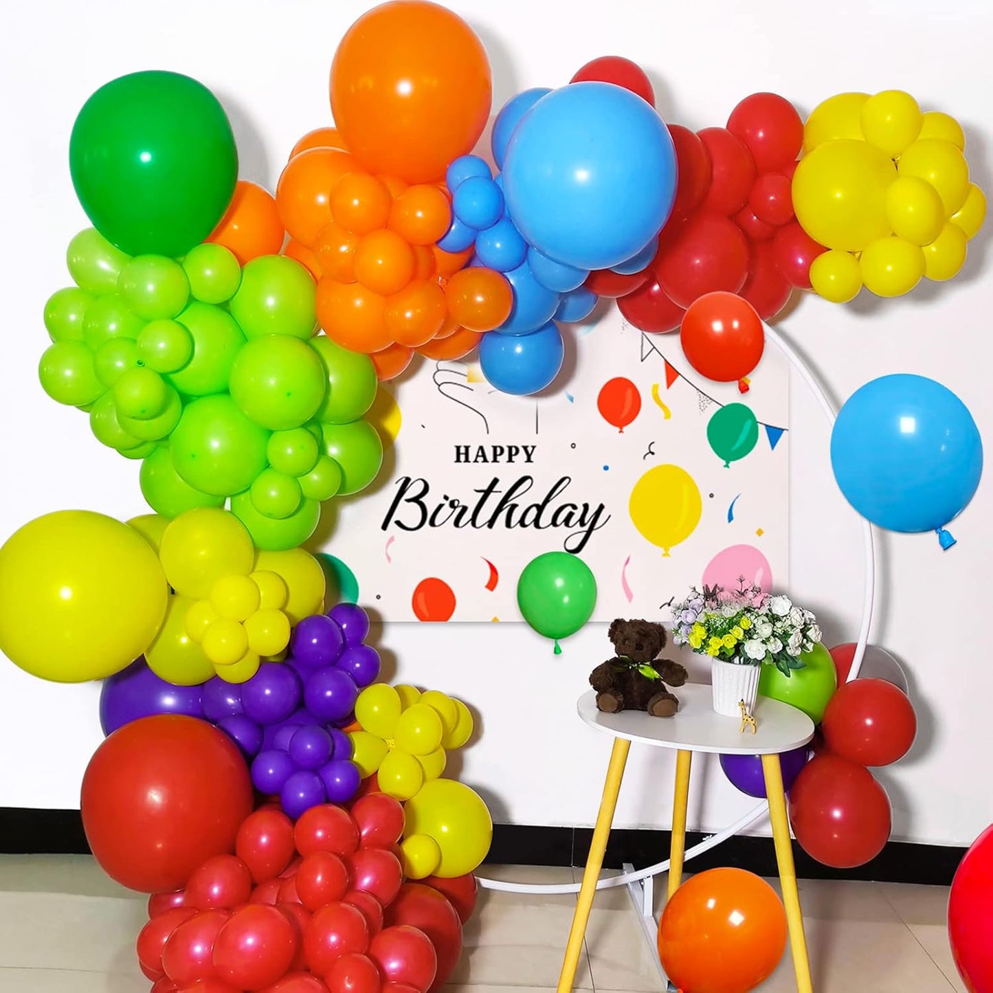 KAWKALSH Yellow Balloon Arch Kit 111Pcs 18 12 5 Inch Latex Party Balloons Garland for Birthday Baby Shower Wedding Engagement Anniversary Christmas Party Decorations