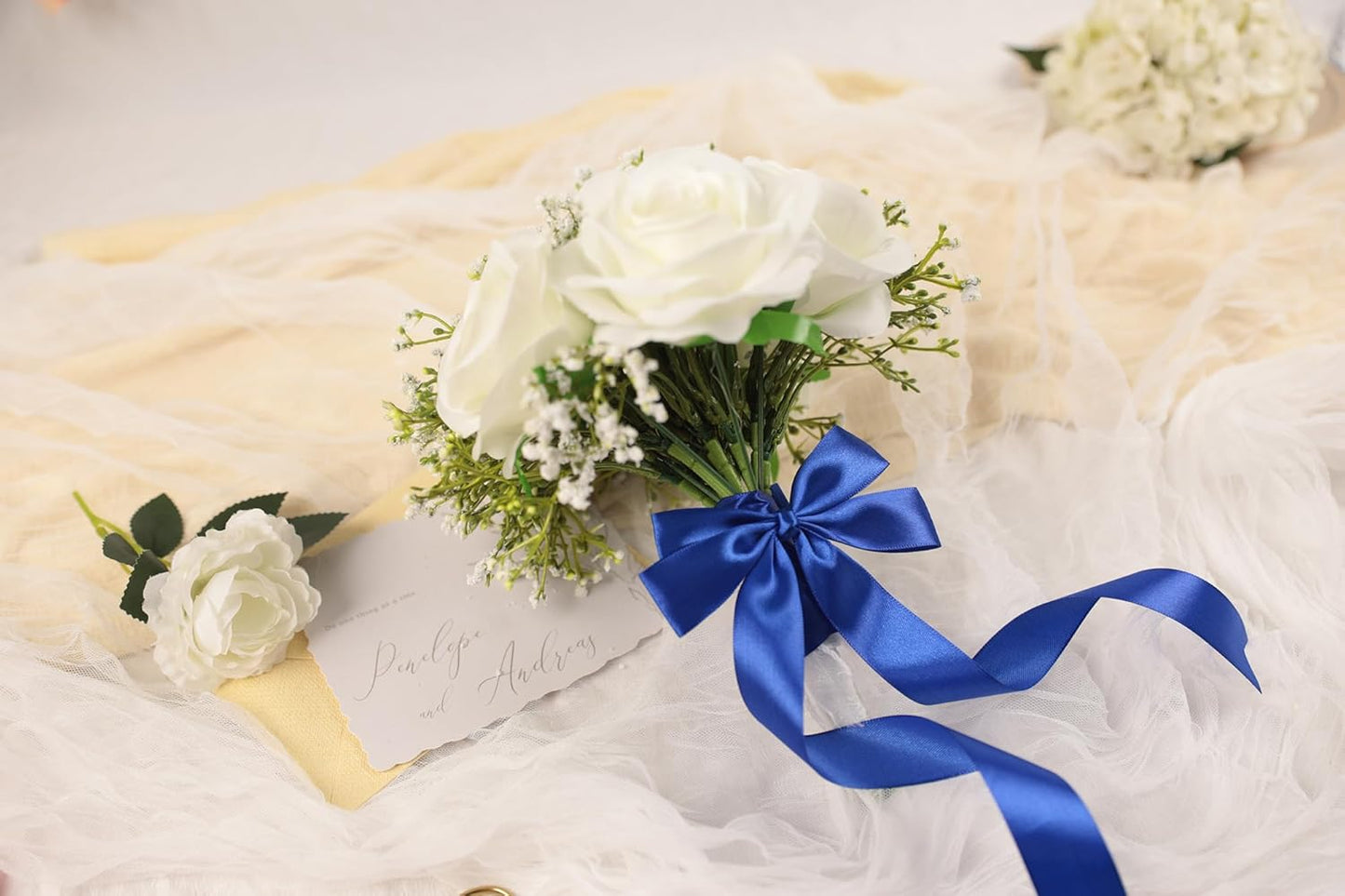 Dark Royal Blue Satin Ribbon 1 inch X Continuous 25 Yards, Single Face Polyester Ribbon Perfect for Gift Wrapping, Flower Bouquet, Wedding Decor, Crafts, Bow Making, Sewing and More