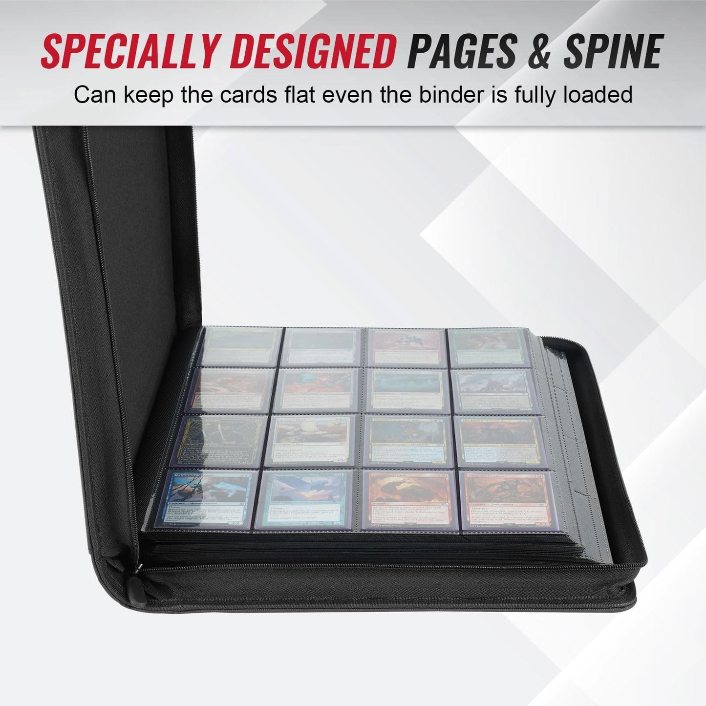 16-Pocket Binder for 1280 Trading Cards, Ringless Album with 40 Double Sided and Side-Loading Pages, Compatible with MTG, Sport Cards and other Standard Collectible Cards