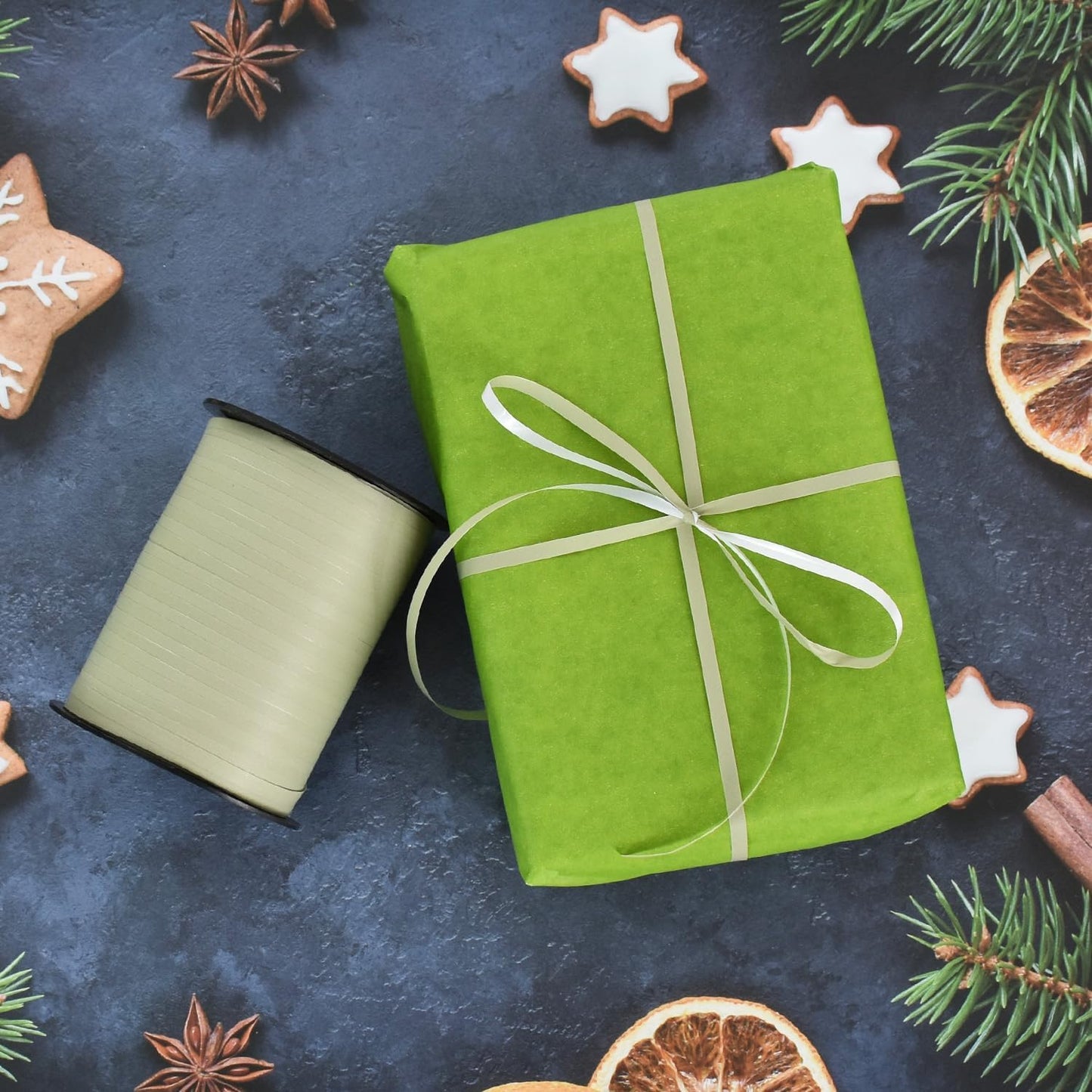 TONIFUL 500 Yards Curling Ribbon-Balloon Ribbon-Balloon String for Art&Craft Decor,Gift Wrapping,Ribbons and Bows for Christmas New Year Birthday Gifts Graduation Supplies (Grey Green)