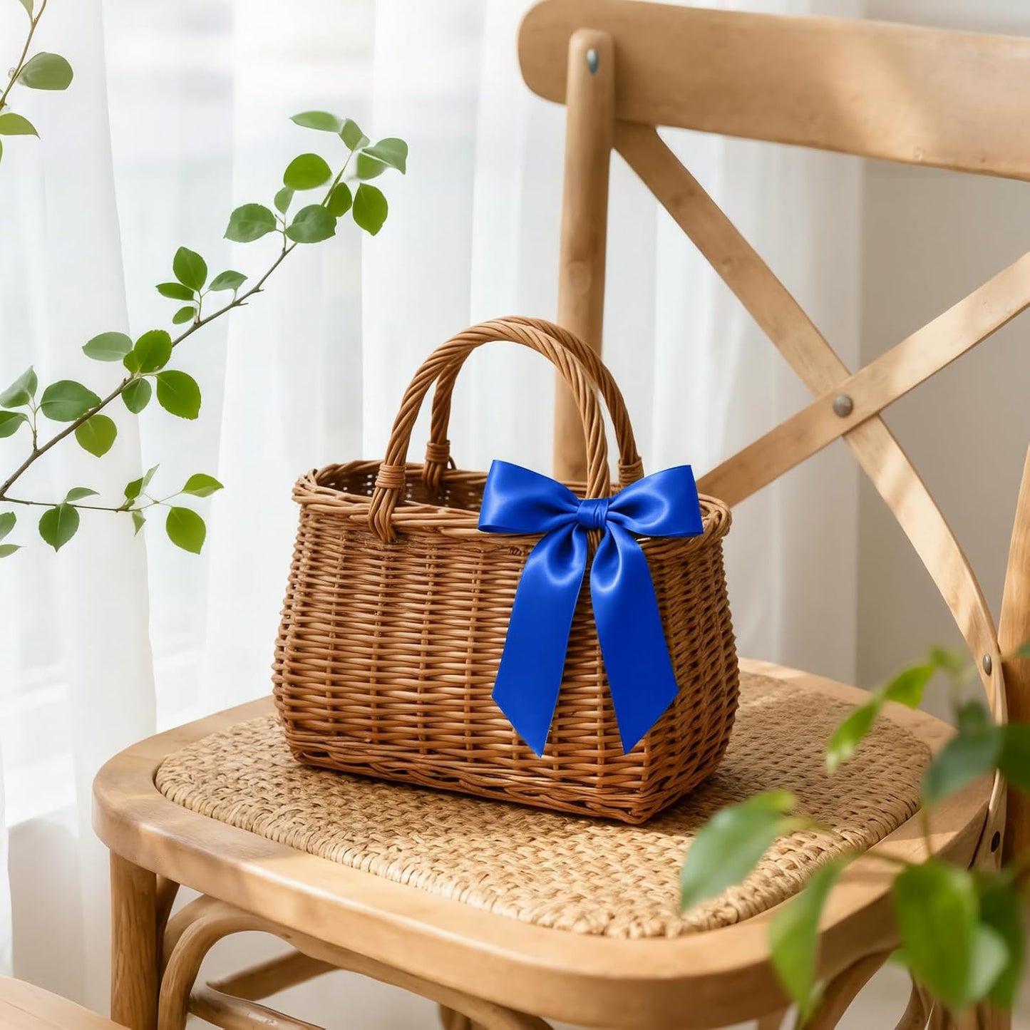 Double Faced Royal Blue Satin Ribbon, 1-1/2" x 25 Yards Ribbons, Perfect for Crafts, Wedding Decor, Bow Making, Sewing, Gift Package Wrapping and More