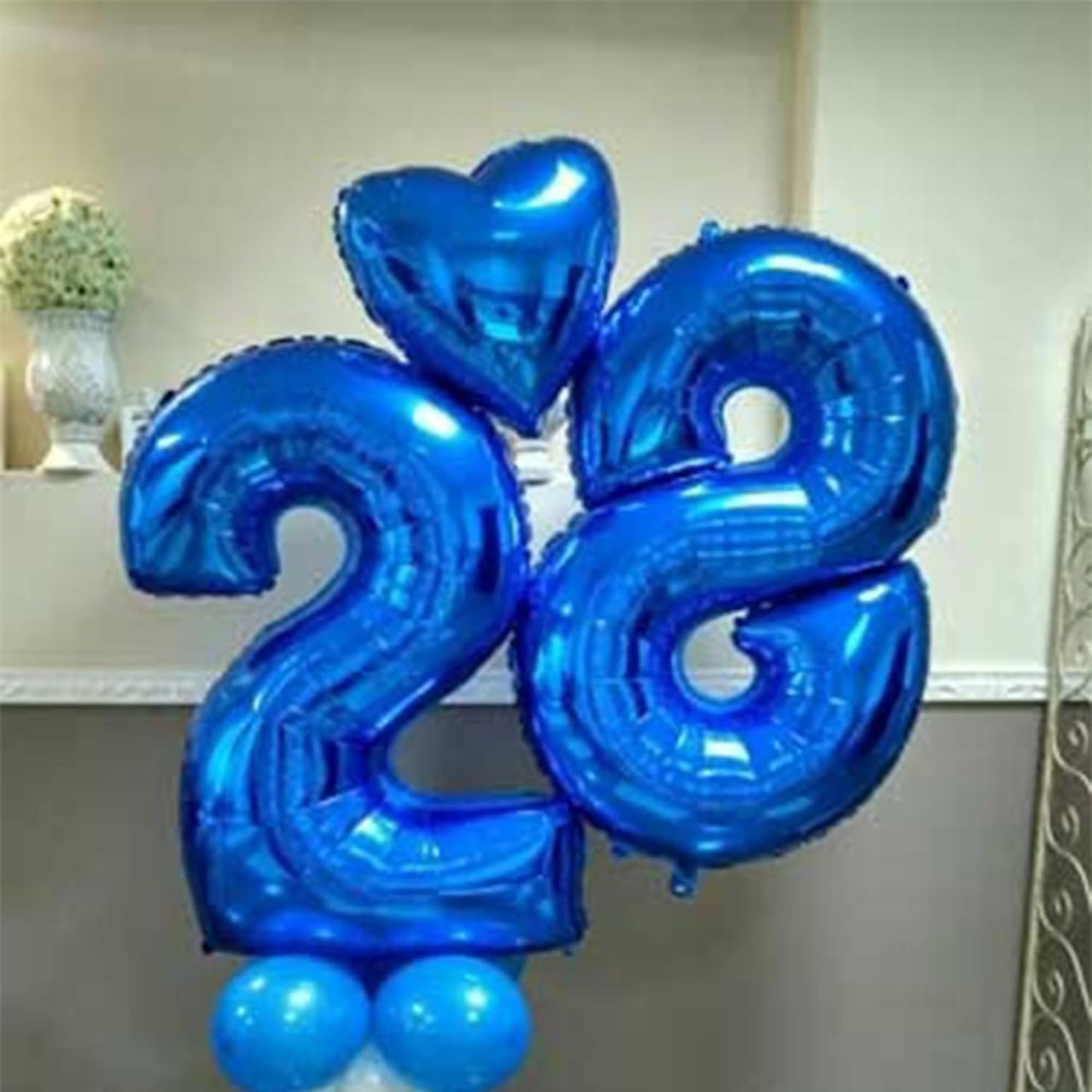 40 Inch Big Dark Blue 8 Balloon Number Foil Helium Number Balloons 0-9 Jumbo Giant Happy 8th 18 28 Birthday Party Decorations for Boy or Girl Huge Mylar Anniversary Wedding Party Supplies