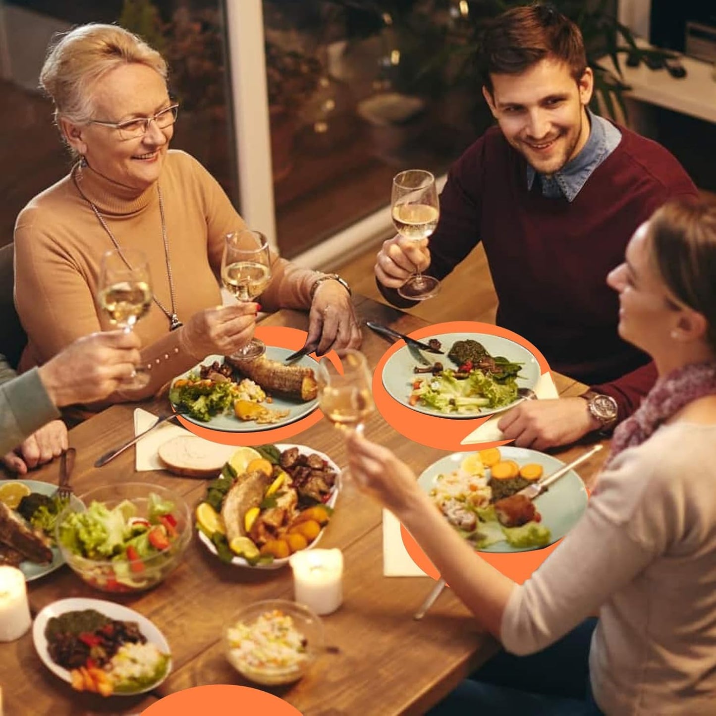 50 Pieces Orange Paper Place Mats Fall Pumpkin Spice Color Round Disposable Table Mats Thankgiving Decorative Placemats for Orange Party Supplies Home Dining Tableware Decor