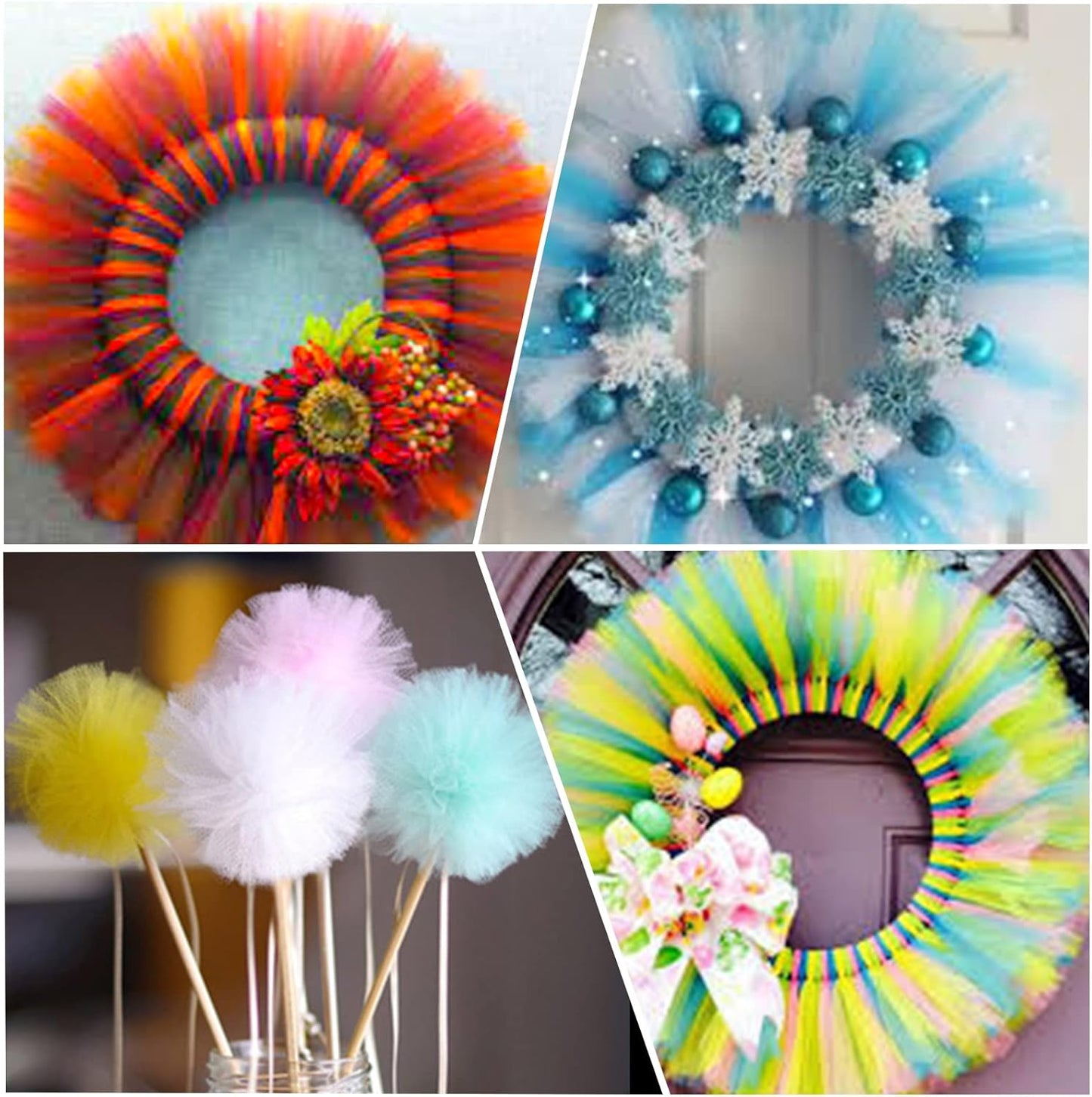 Tulle Rolls 6” by 100 Yards (300 feet) Tulle Roll Spool Fabric for DIY Tutu Skirts Wedding Baby Shower Crafts Decorations Party Supplies(Lemon Yellow)