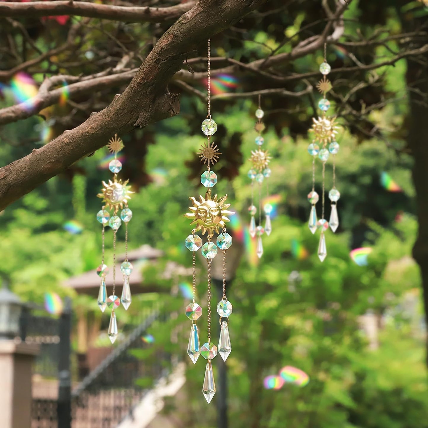 DIY Fairy Wand Garden Stakes Kit, Crystal Beaded Decorative Wands Set, Outdoor Garden Decoration with Assembly Guide (Mixed Top 390 Pcs)