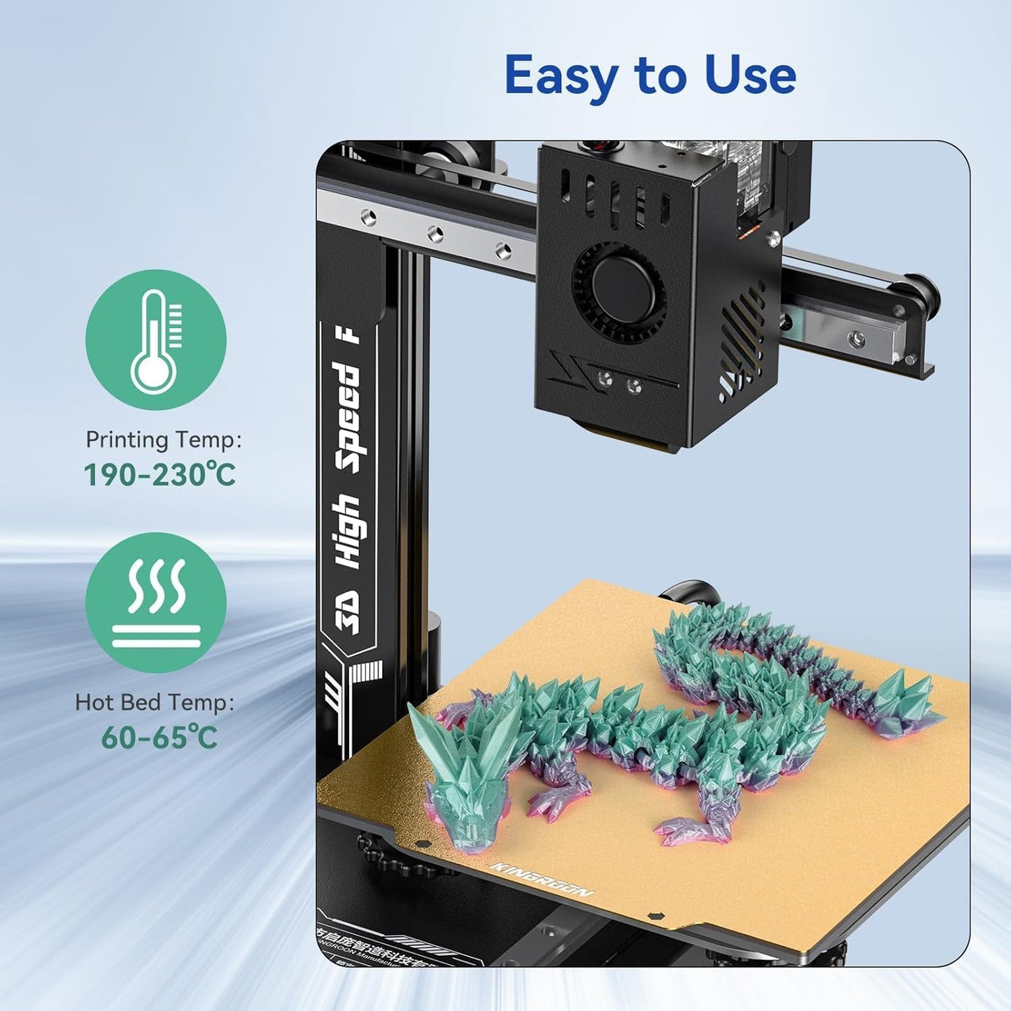 Kingroon Silk PLA Filament 1.75mm Rainbow Filament 3D Printer Filament Color Changing Filament 1kg Dimensional Accuracy ±0.03mm,Fit Most 3D Printers(7 Colors)