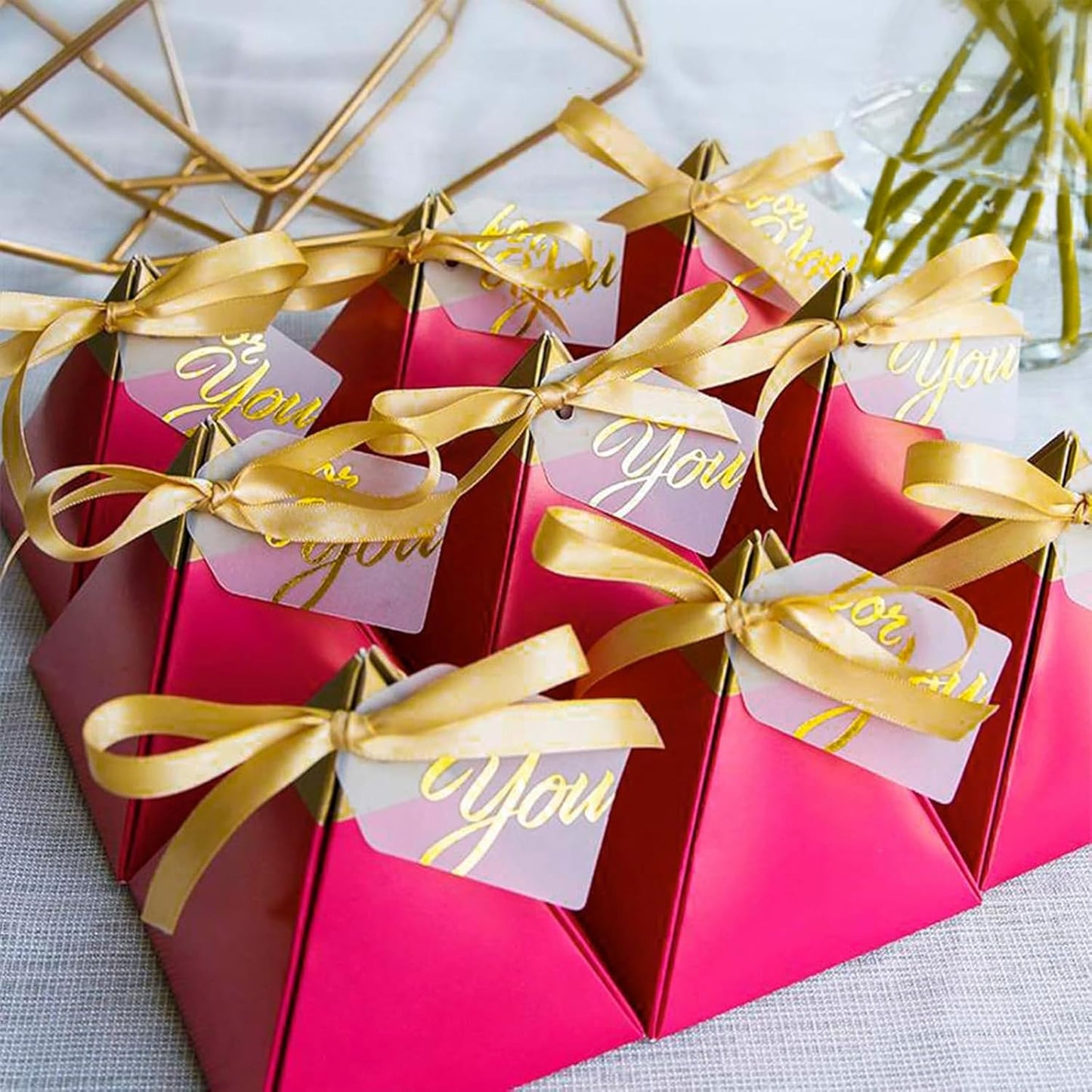 1/2" x 50 Yards Gold Satin Ribbon Single Faced Fabric Ribbons for Gift Wrapping, Crafting, Bows Making, Sewing, Wedding, Home Decor