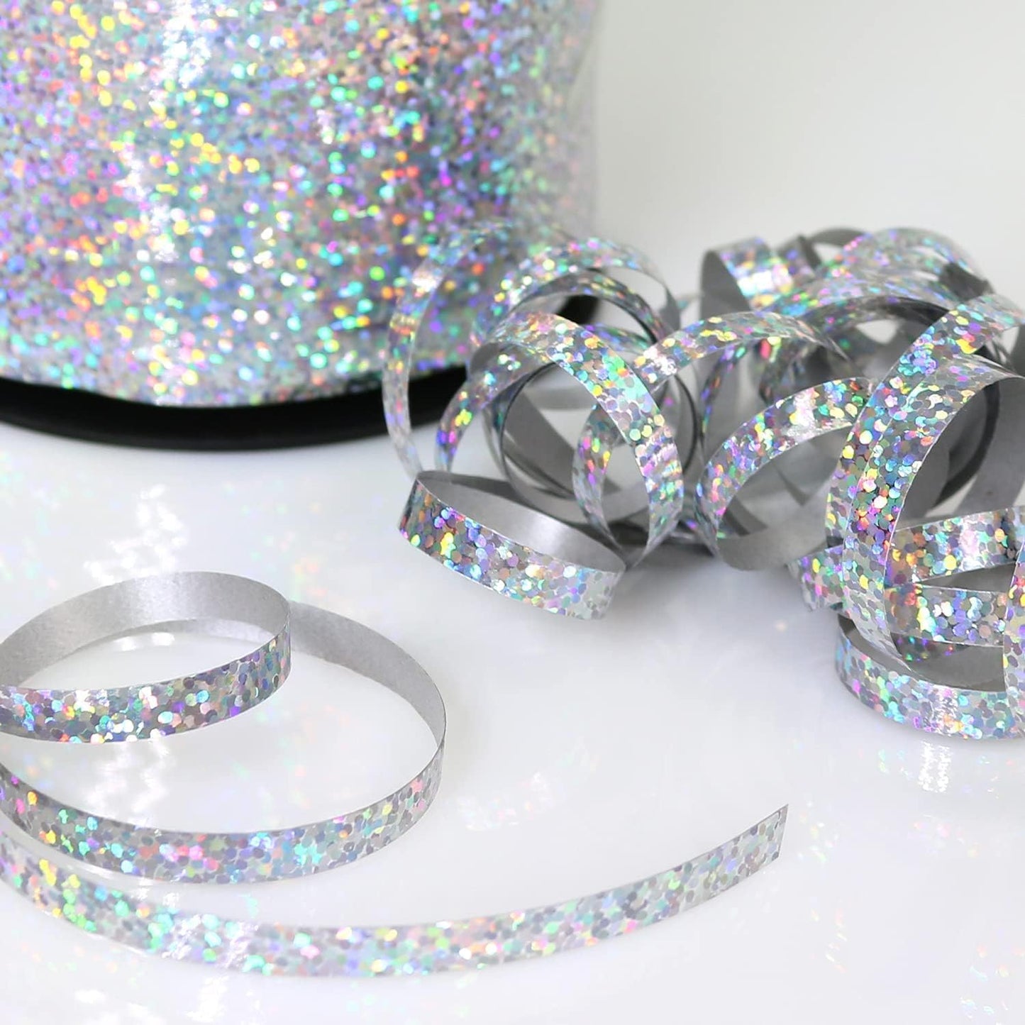 GIFTEXPRESS 12 Rolls Glitter Curling Ribbons Assortment for Balloon, Christmas, Gift Warp, Birty Party – Assorted Shiny Metallic Sparkling Colors Ribbon for Art and Craft, Party Decoration