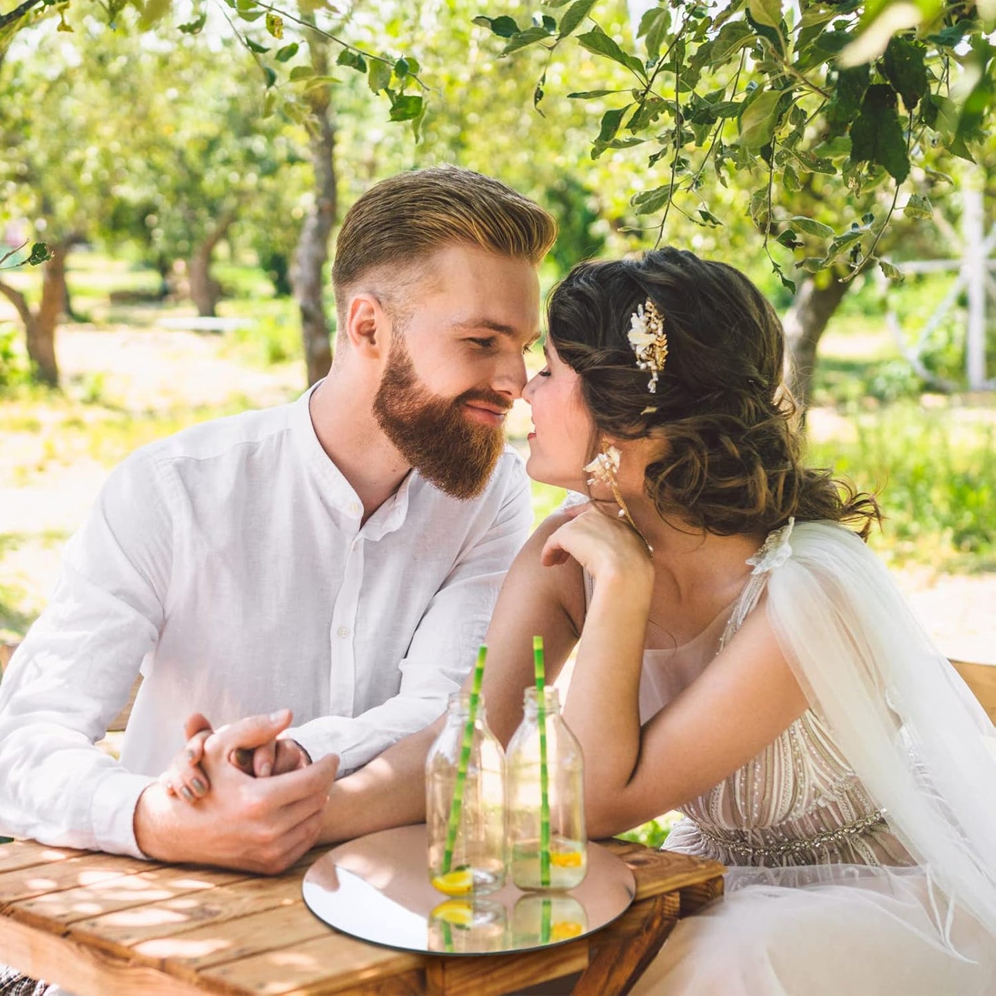 Tuanse 18 Pcs 12 Inch Round Mirrors Centerpieces for Tables, Table Mirrors, Mirror Plates Set, Circle Glass Trays for Wedding, Baby Shower, Party Decorations, Crafts, Christmas, 2mm