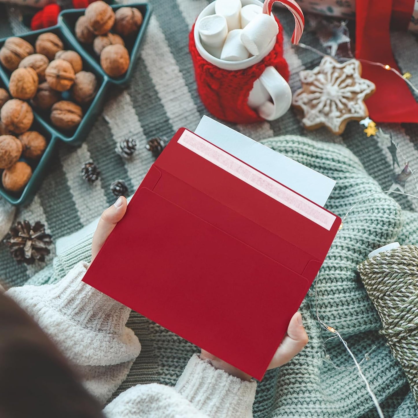 A9 Envelopes Red 5.75x8.75 Invitation Envelopes Self Seal Pack of 50 Blank Envelopes for Cards Red