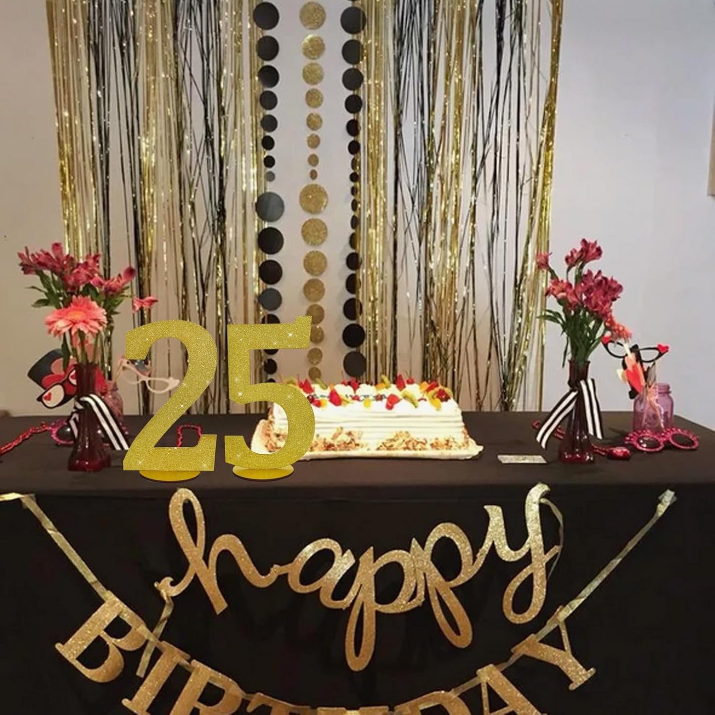 TONIFUL 11.8 Inch Gold Glitter Numbers Table Centerpieces 0-9 Birthday Party Decorations,Shining Gold Digital 5 for Birthday Party,Wedding,Bridal Shower,Engagement,Photo Shoot,Anniversary