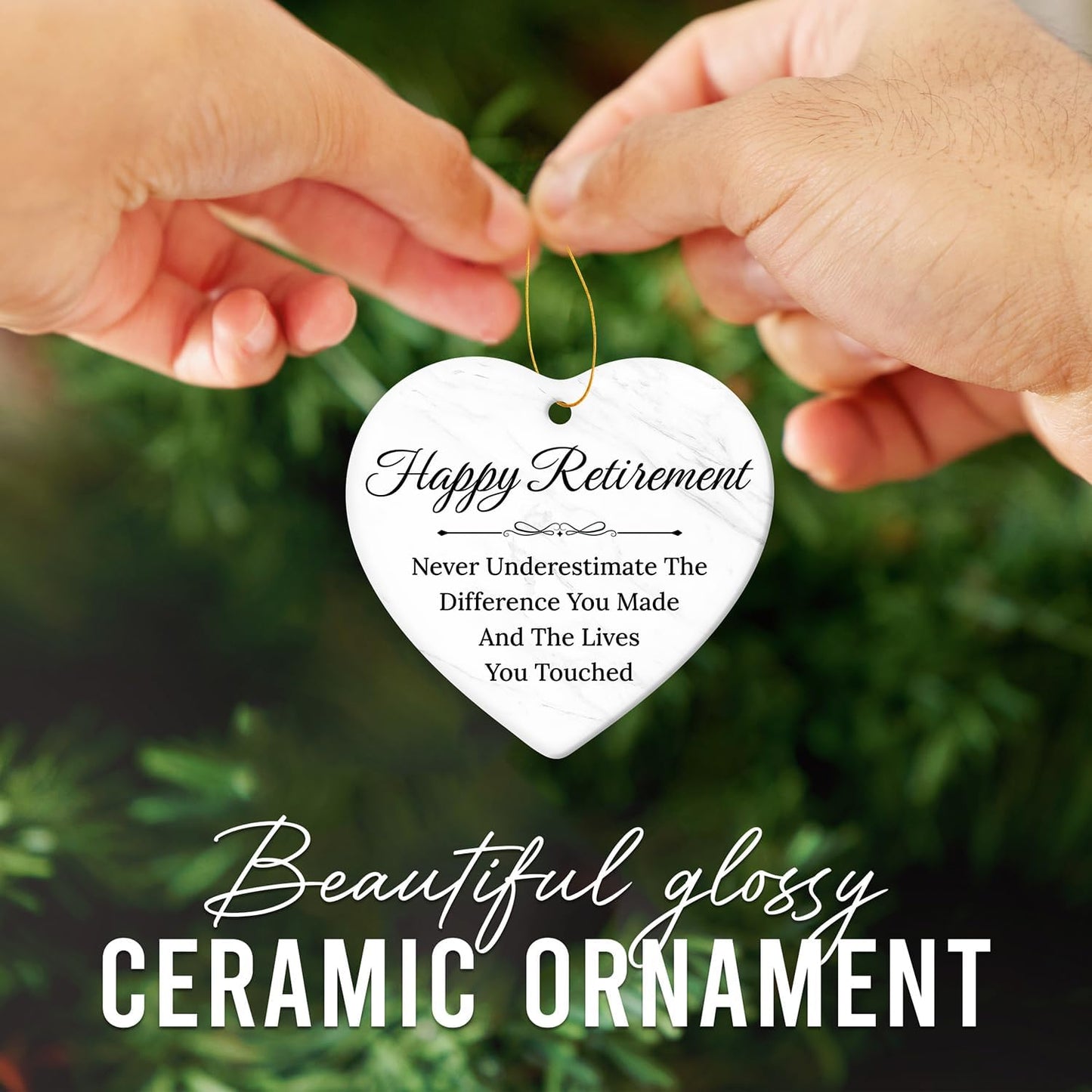 HEXMOZ Retirement Ornament 2025 - Retirement Gifts for Men, Women 2025 - Retired Gifts for Coworker, Boss, Teacher, Nurse - Retired Christmas Ornament - Christmas Decoration