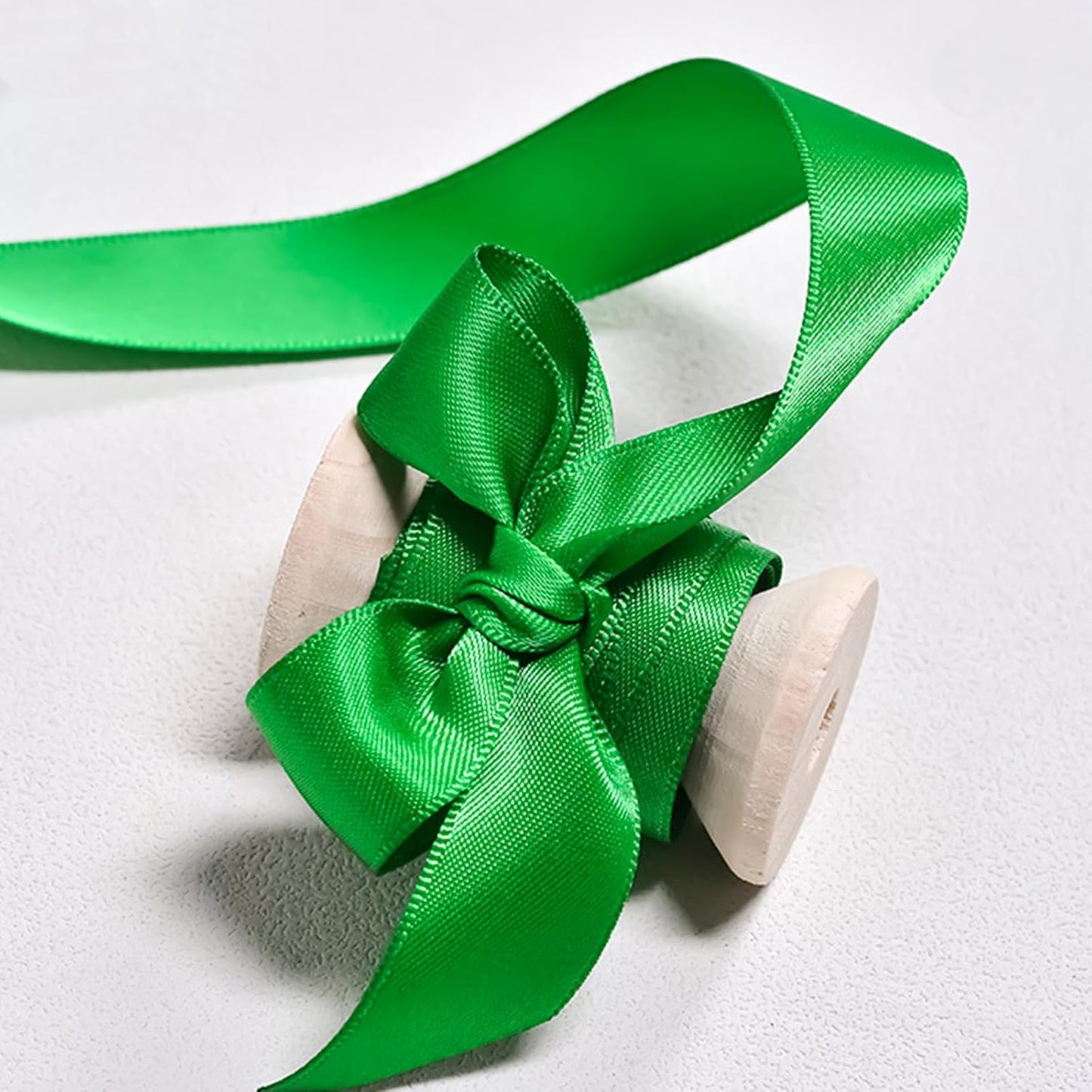 5/8" x 50 Yards Emerald Green Satin Ribbon Single Faced Fabric Ribbons for Gift Wrapping, Crafting, Bows Making, Sewing, Wedding, Home Decor