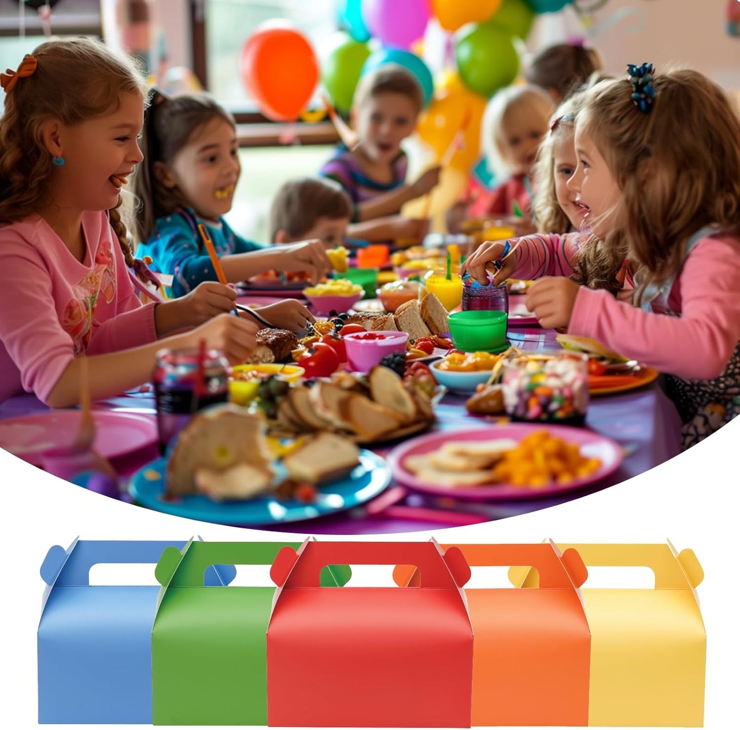 UnicoPak 30 Pack Green Gable Treat Boxes Party Favor Goodie Bag Boxes for Candy Treats Snacks Cookie Toys for Birthday Party Special Events, 6.5x3.5x3.5 Inches