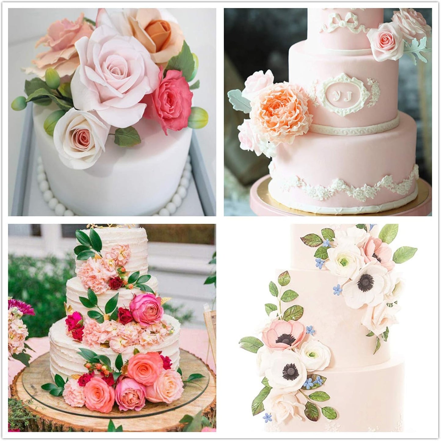 7set Stainless Steel Gum Paste Fower Cutter Set Fondant Flower Leaves Cutter Sugarcraft Cookie Cutter DIY Making Tools for Cake decorating Making Tools for Cake decorating