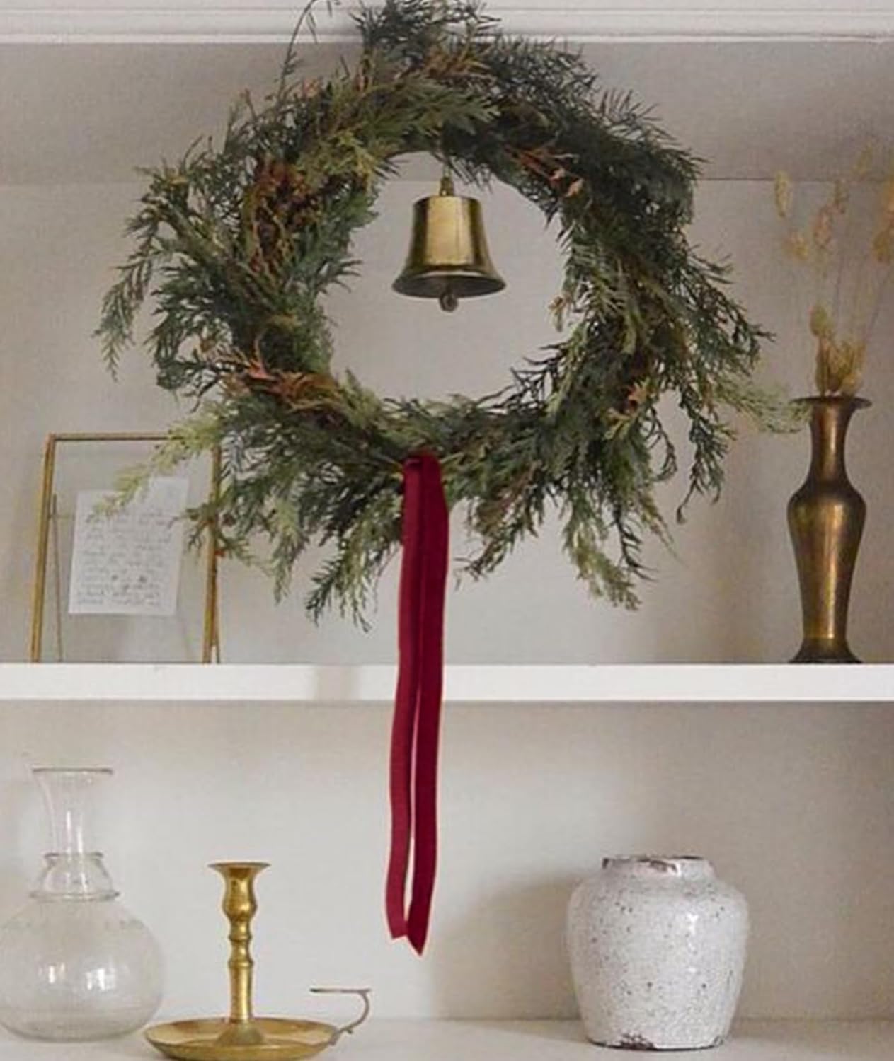 Burgundy Christmas Velvet Ribbon for Tree, Gift Wrapping, Flower Bouquet, Wreath Decorations, Bow Making 5/8'', 25 Yards