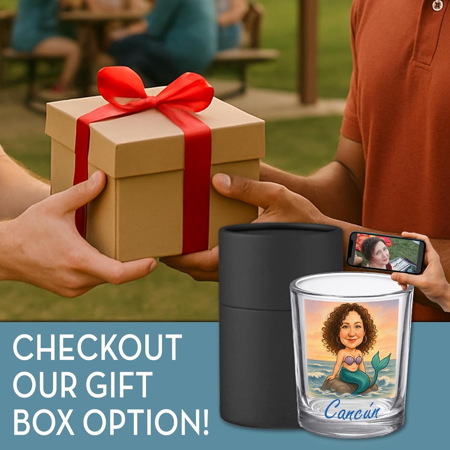 Funny Personalized Shot Glass 2.5oz, Custom Printed Picture Caricature Gift for Birthday, Bachelor Party, Customized Photo Cartoon Drinking Favor, Gag Gift For Men Women