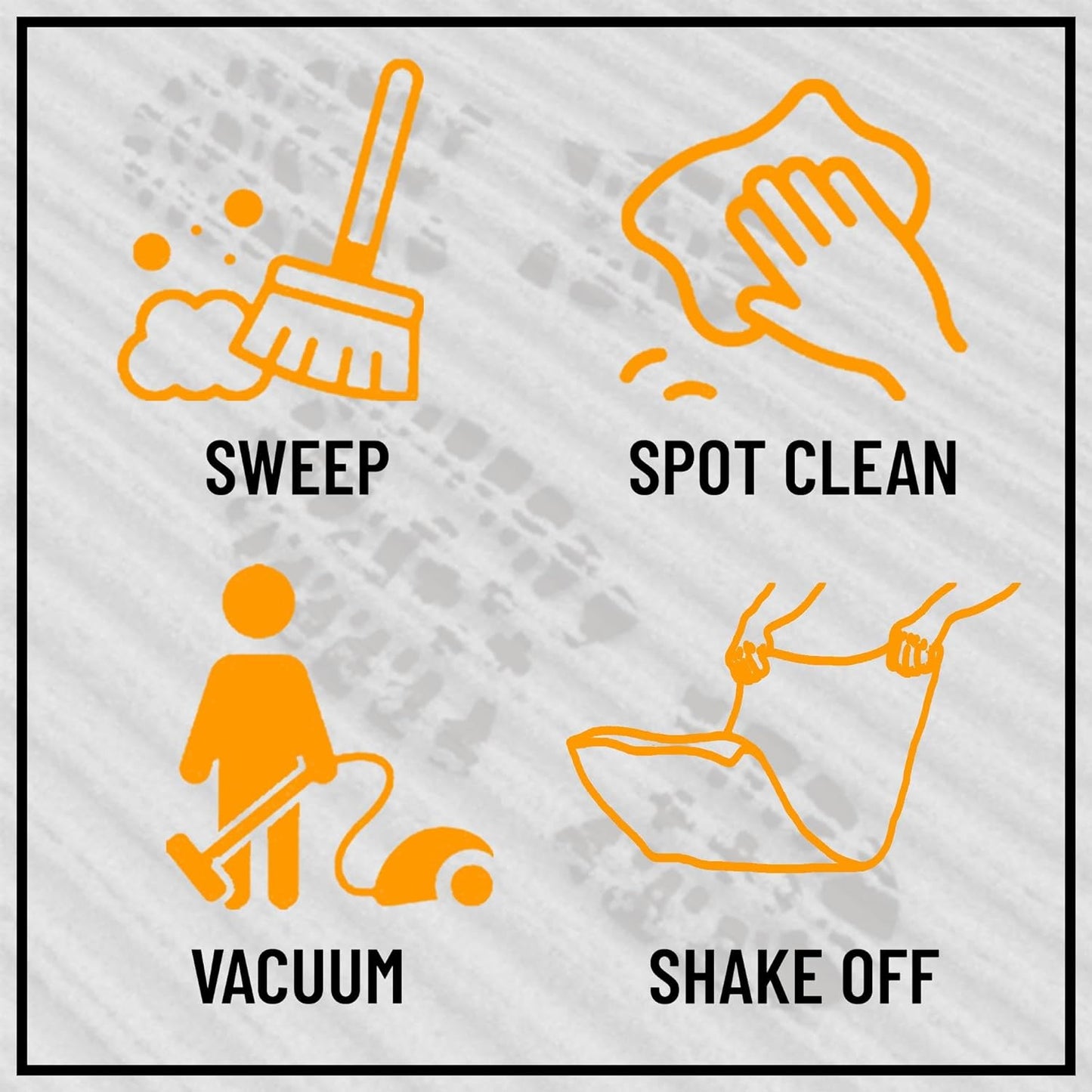 Ottomanson 3'11" x 12' Hallway Runner with Scraper Pile - Extra Durable Non-Slip Rug Mat for Indoor & Outdoor Use - Ideal for Kitchen, Entryway & Garage - High-Traffic Carpet, Black