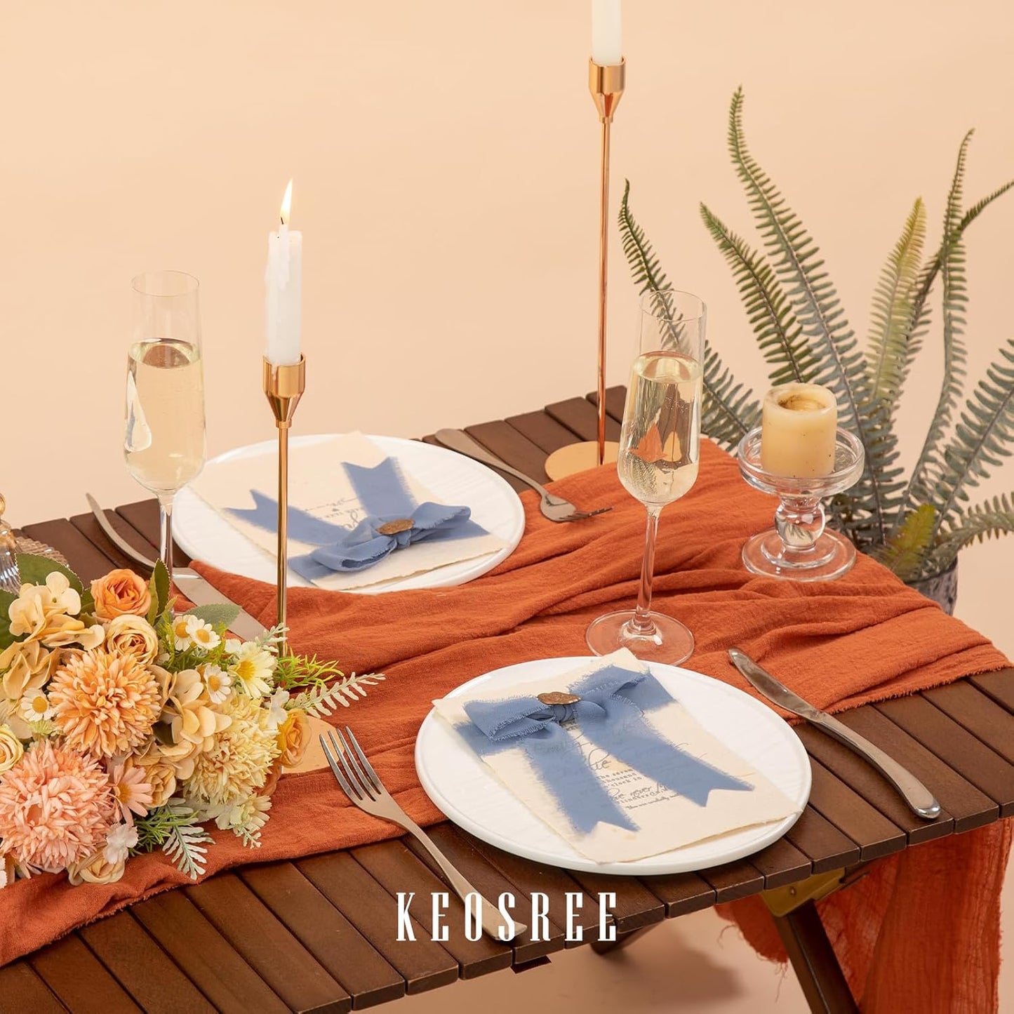 Baby Blue Dusty Blue Handmade Chiffon Ribbon,1.5" x 21Yd Frayed Silk Ribbons for Wreaths Bridal Flower Bouquet Christmas Gift Wrapping Wedding Decor Invitations Decorations (7Yards X 3 Rolls)