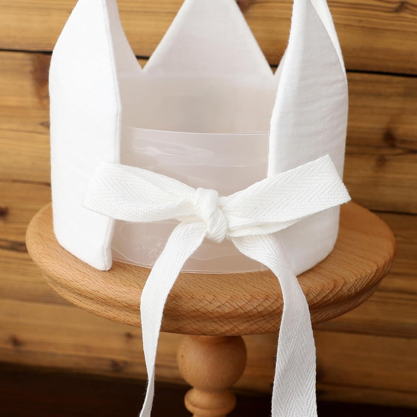 Muslin Crown Hat 1-3 Birthday For Baby Boy Girl Party Decoration Blue Pink Headband