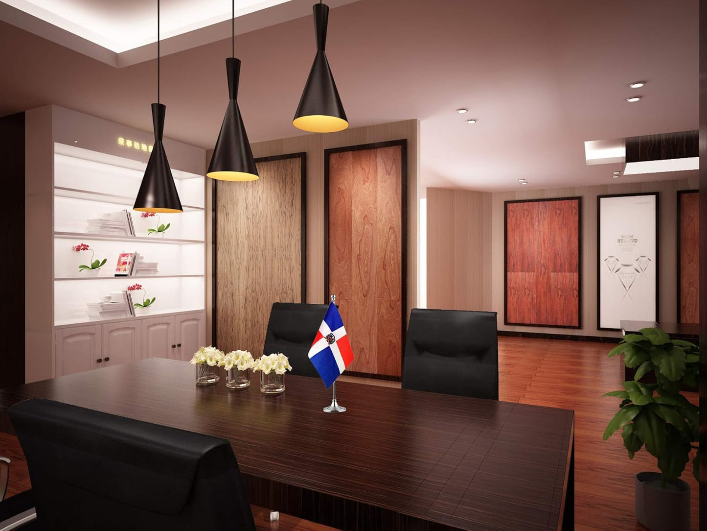 Dominica Dominican Flag Table Desk Flags,Office Flag,International World Country Flags Banners,Festival Events Celebration,Office Desk Home Decoration