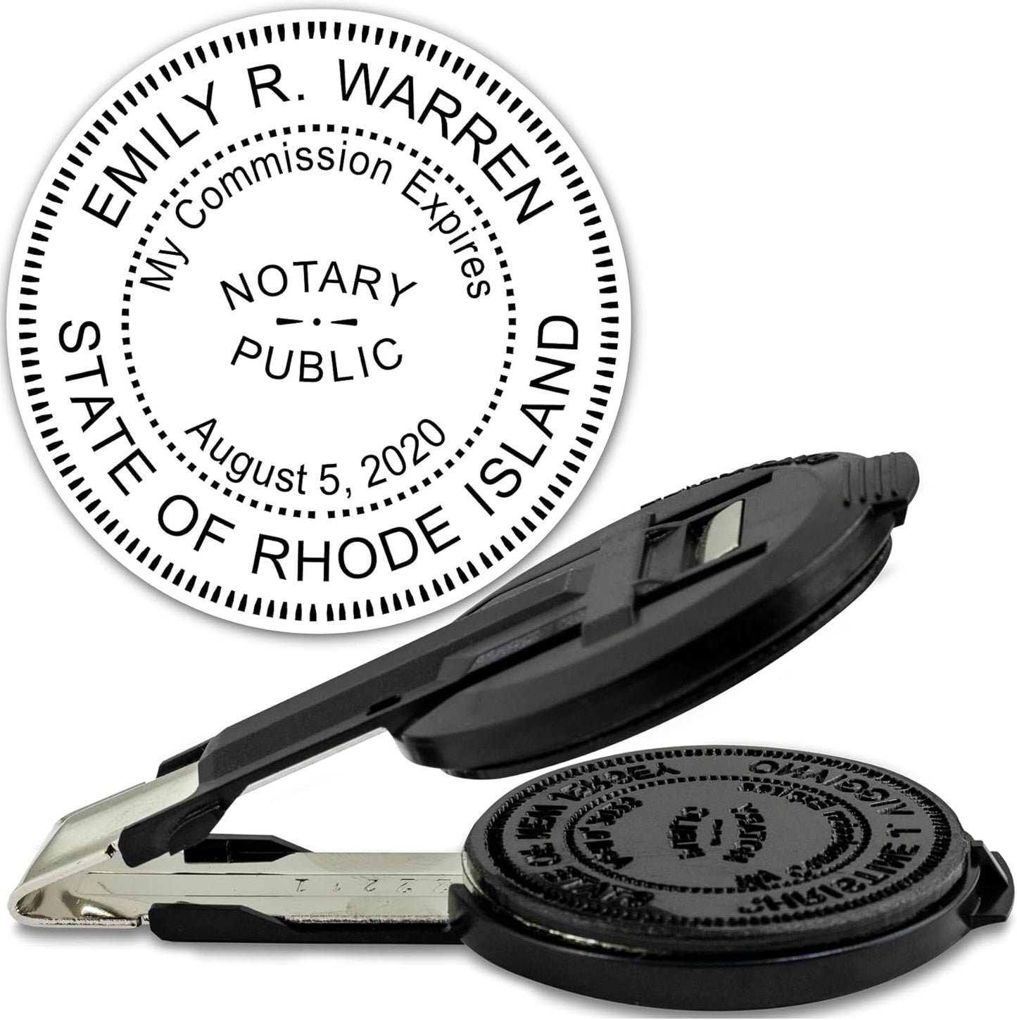 MaxMark Insert only for Notary Seal Round Embosser for Rhode Island State