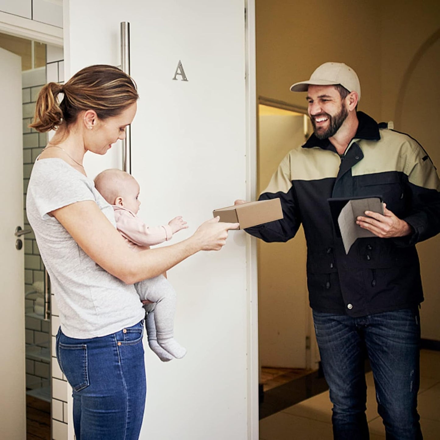 MEBRUDY 7x5x2 Inches Shipping Boxes Pack of 50, Small Corrugated Cardboard Box for Mailing Packing Literature Mailer