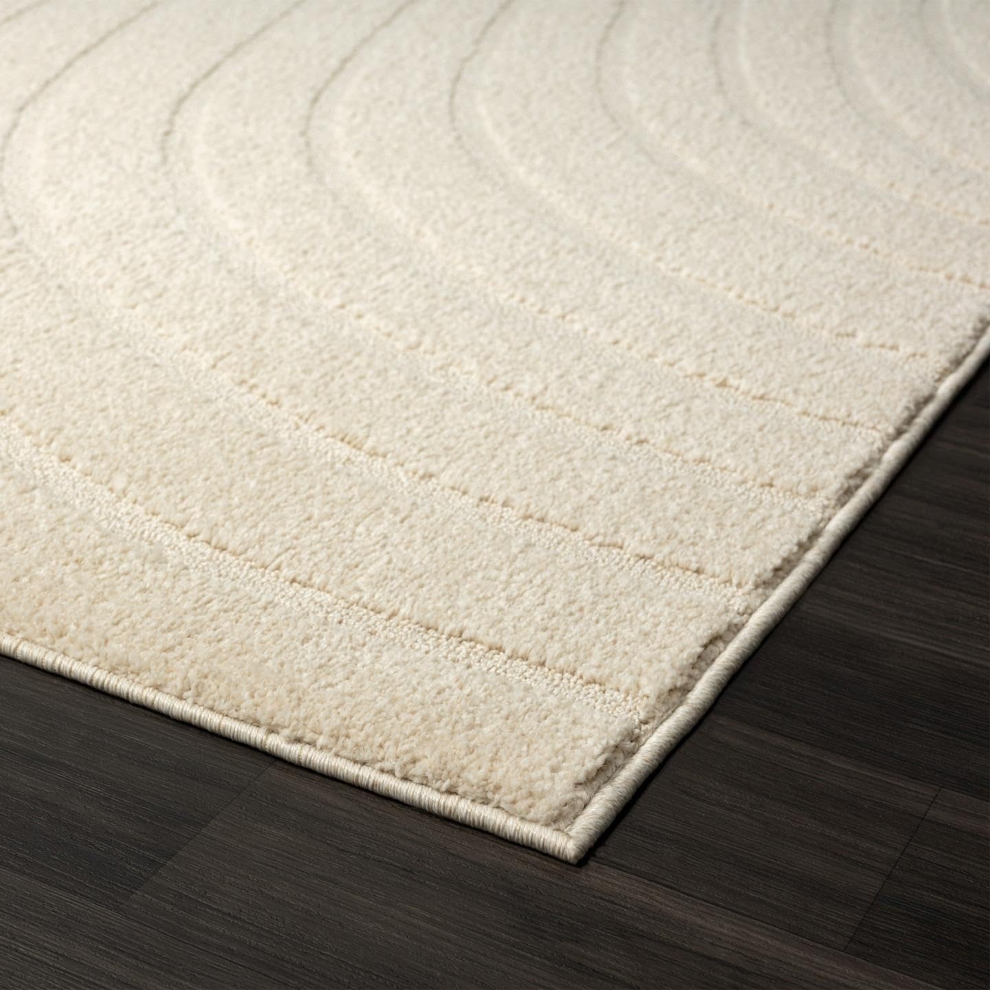 LUXE WEAVERS Modern Geometric Wave Cream 2x3 Area Rug