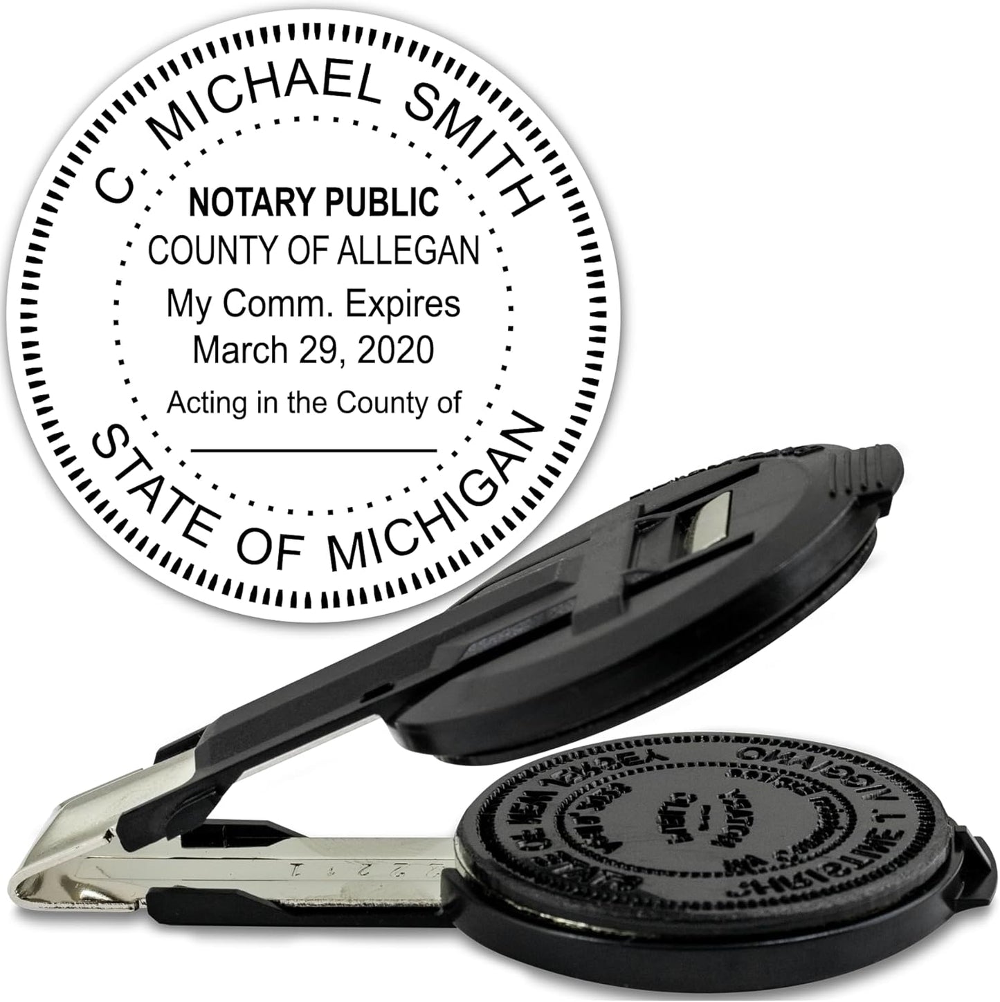 MaxMark Insert Only for Notary Seal Round Embosser for Michigan State