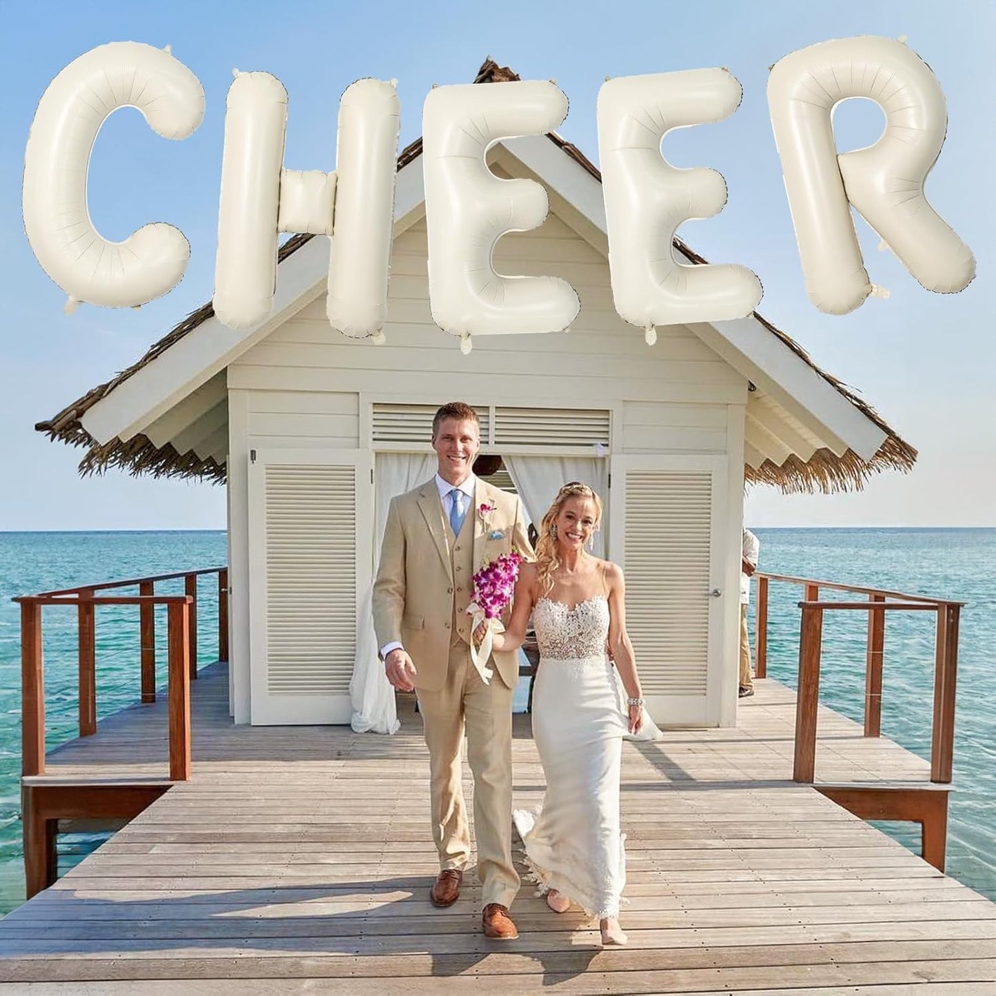 Cream Name Balloon Letters, Large Mylar Helium Alphabet L Custom Balloon Letter Beige Decor, 40 Inch Inflatable Sand White Letter L Foil Customize Balloons for Girls Birthday Party Decoration Supplies