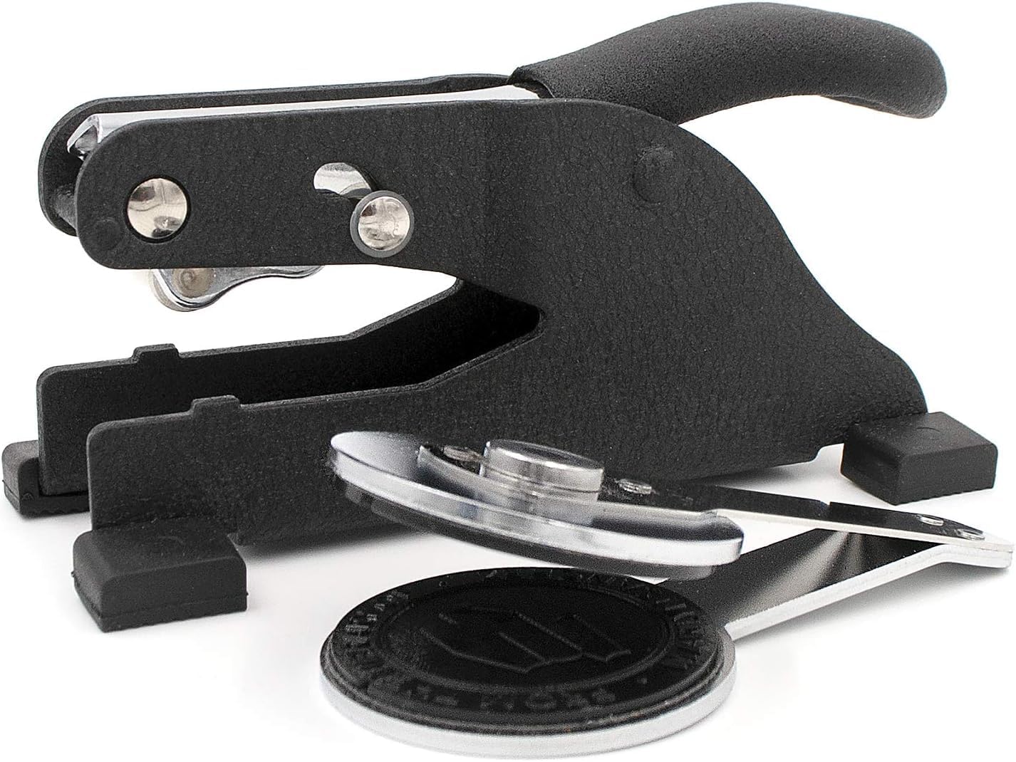 MaxMark Notary Seal Round Desk Embosser for Maryland State - Includes Gold Burst Seal Labels (50 Count)