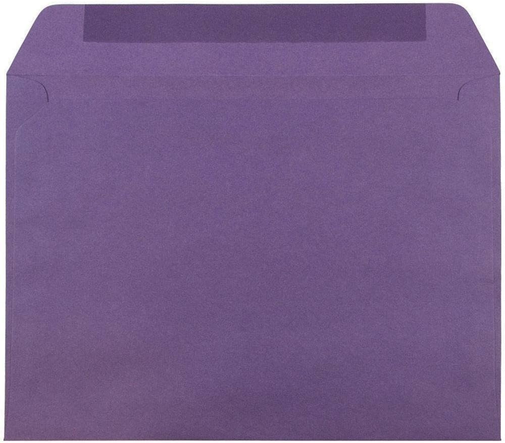 JAM PAPER 9 x 12 Booklet Premium Envelopes - Dark Purple - Bulk 500/Box