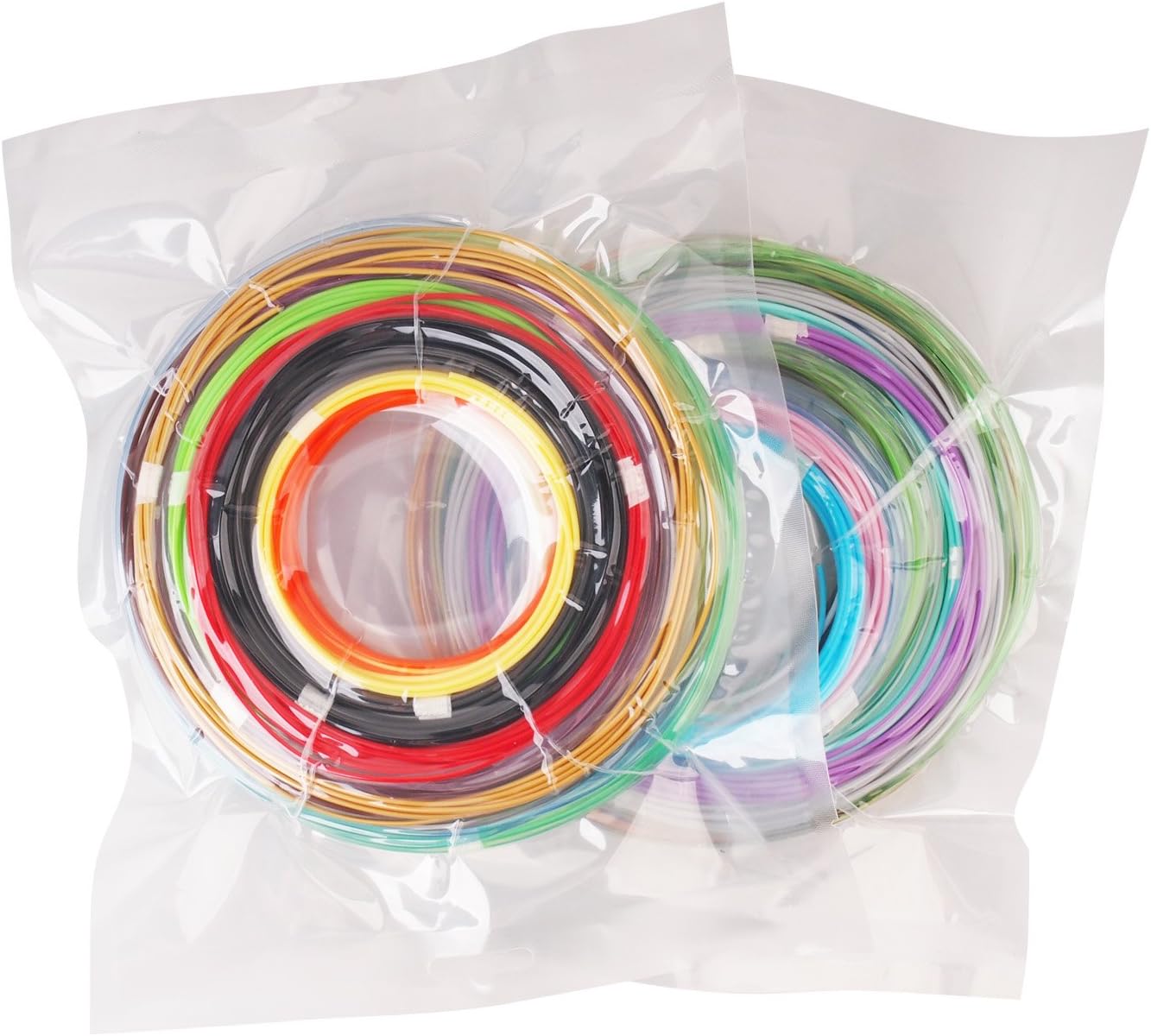 3D Pen 3D Printer Filament, 24 Colors 1.75mm PLA Filament Pack, High-Precision Diameter Filament, Each Color 10 Feet, Total 240 Feet Lengths by Mika3d
