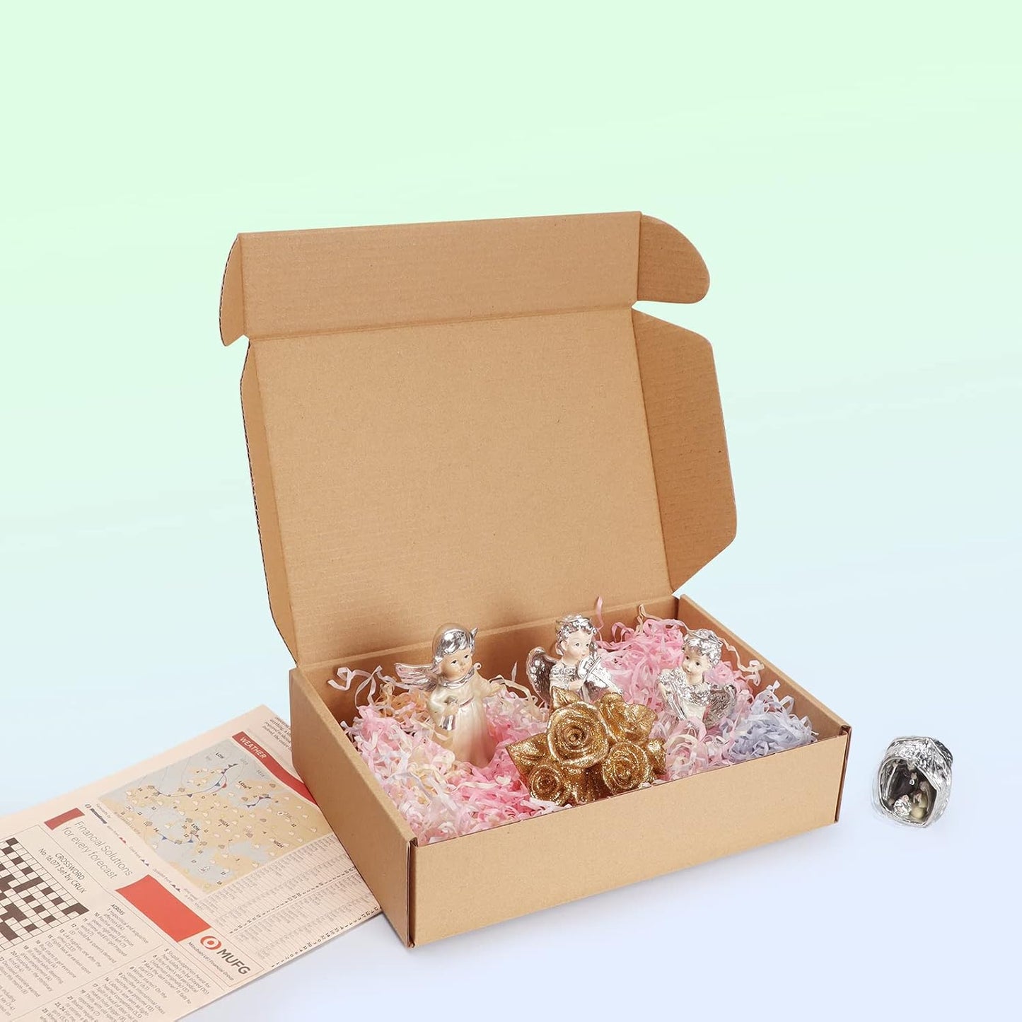 MEBRUDY 9x6x2 Inches Shipping Boxes Pack of 50, Small Corrugated Cardboard Box for Mailing Packing Literature Mailer