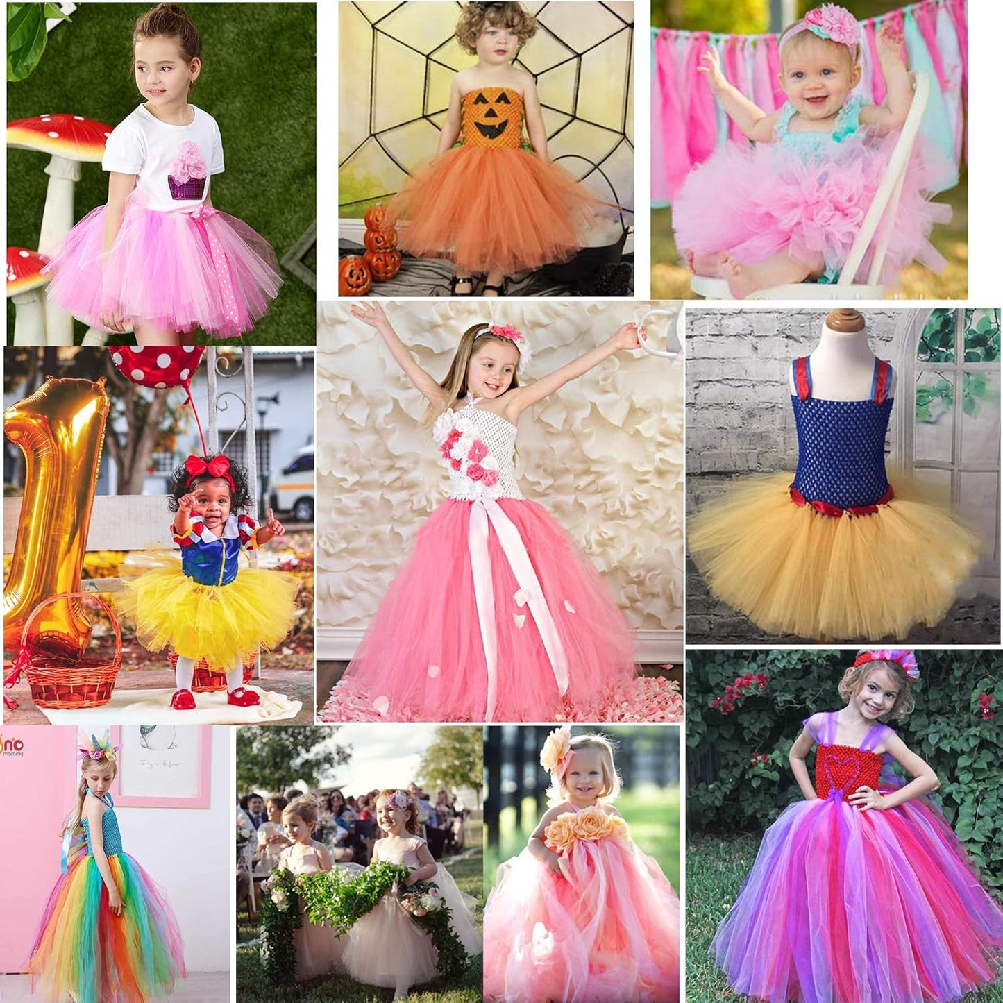 Tulle Fabric Roll, 6” by 200 Yards (600FT) Tulle Organza Fabric Spool for DIY Tutu Skirt Baby Shower Decor Wedding Backdrop Crafts Birthday Party Supplies (Yellow)