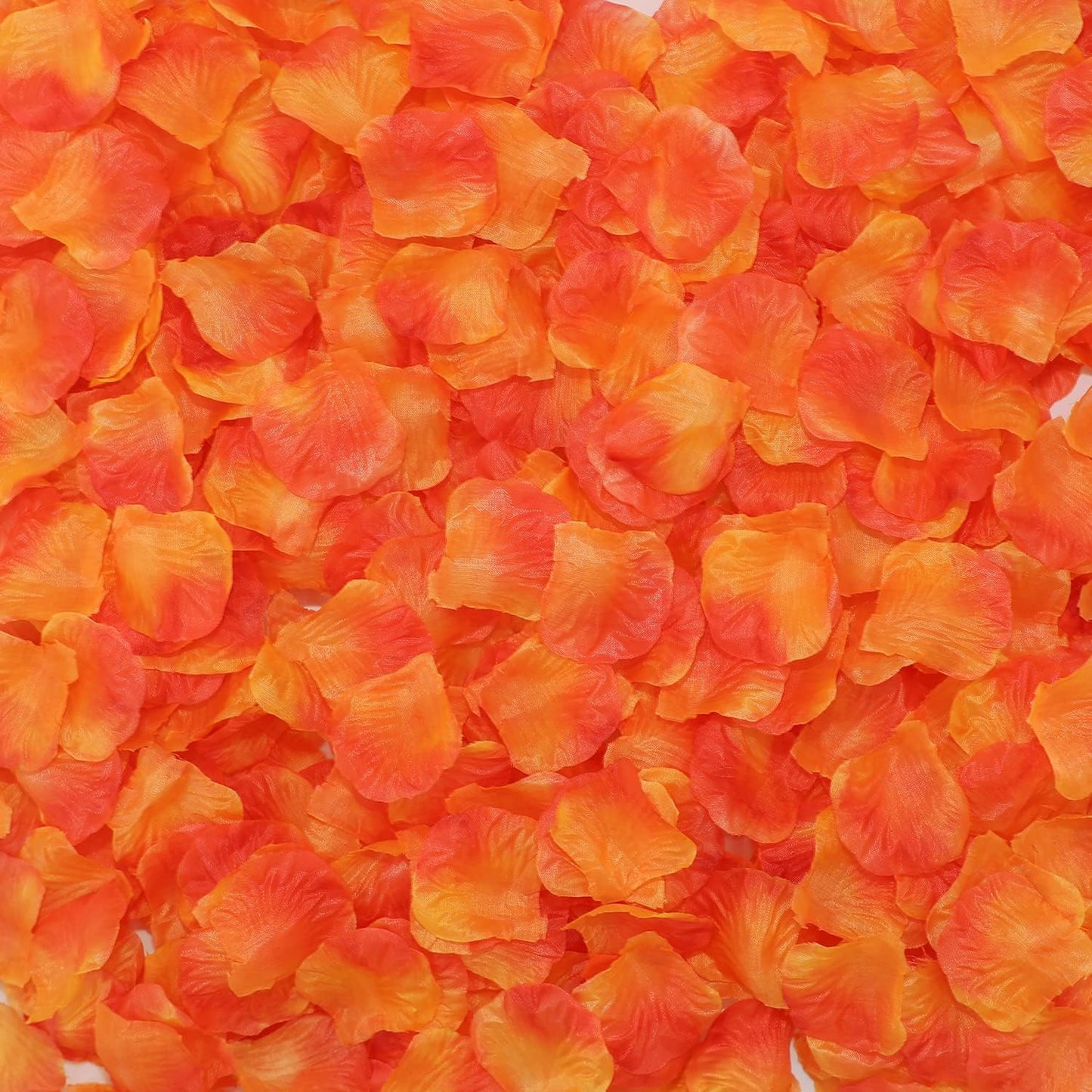CODE FLORIST 1100 PCS Sunset Red Silk Flower Rose Petals for Fall Wedding Decorations (Separated,Scented)