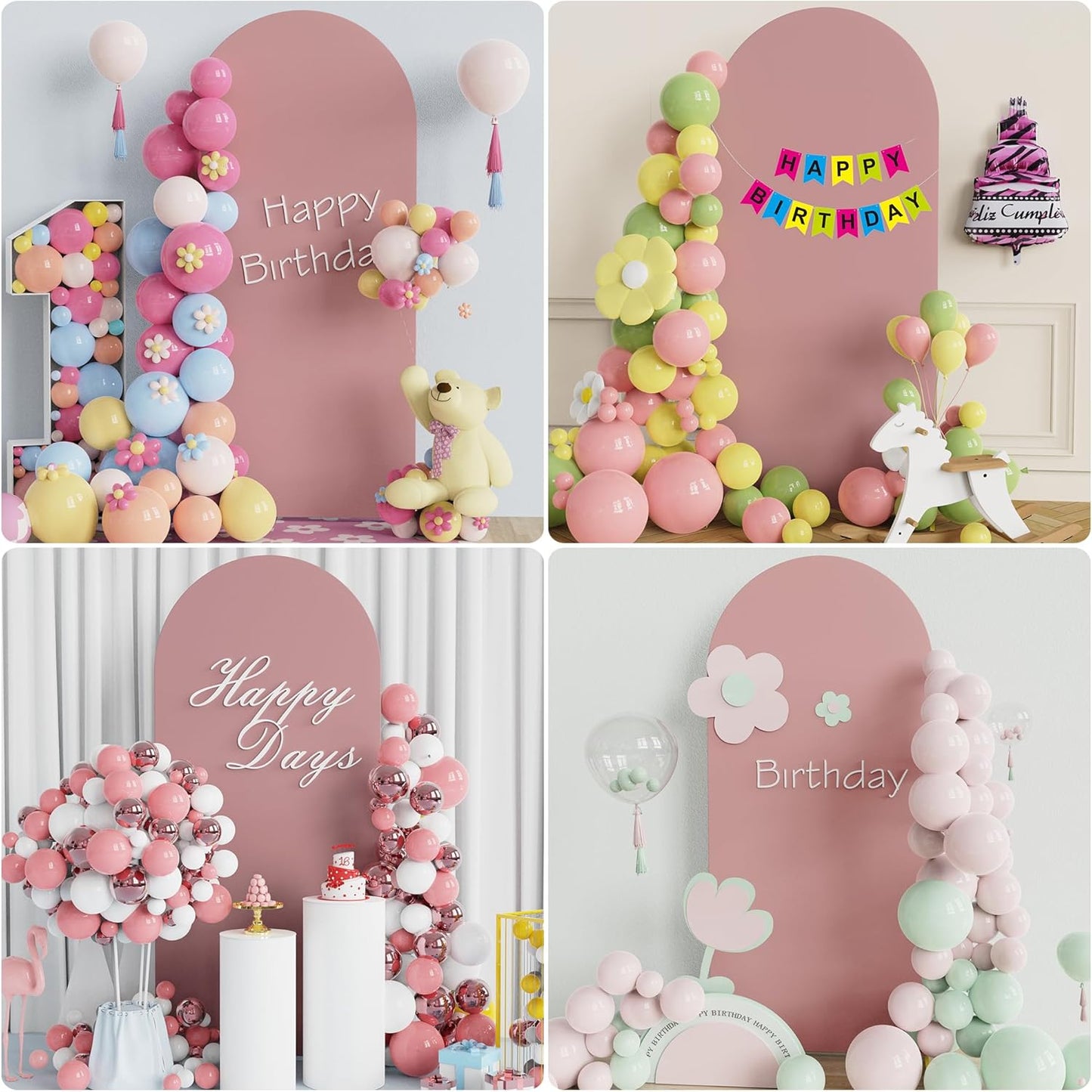 Wokceer 6 FT Wedding Arch Stand and Arch Cover, Metal Arch Backdrop Stand with Arch Stand Cover for Birthday Party Wedding Ceremony Bridal Baby Shower Event Decor, Light Dusty Rose