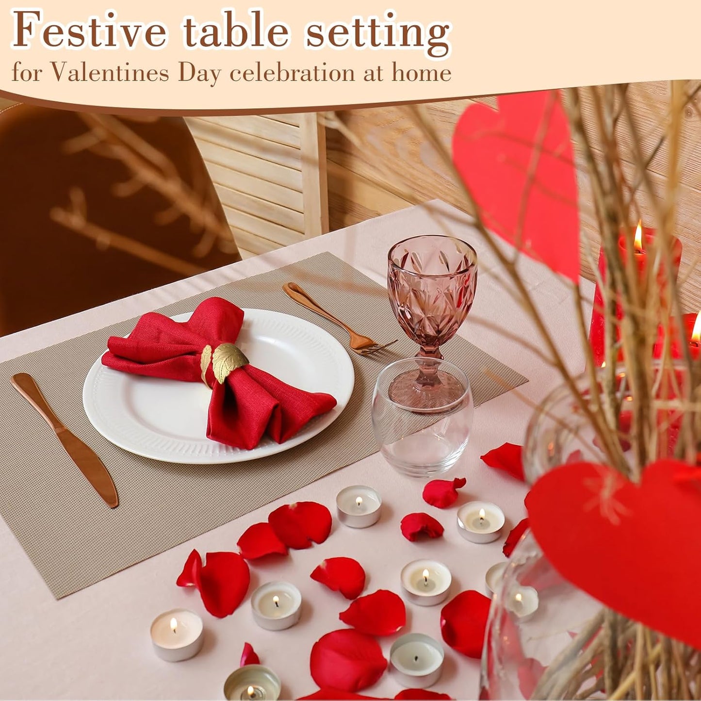 Bokon 100 Pcs Gold Napkin Rings for Wedding Shiny Metal Napkin Holder Study Leaf Shaped Table Decor for Dinner Parties Celebrations Receptions Thanksgiving Easter Christmas