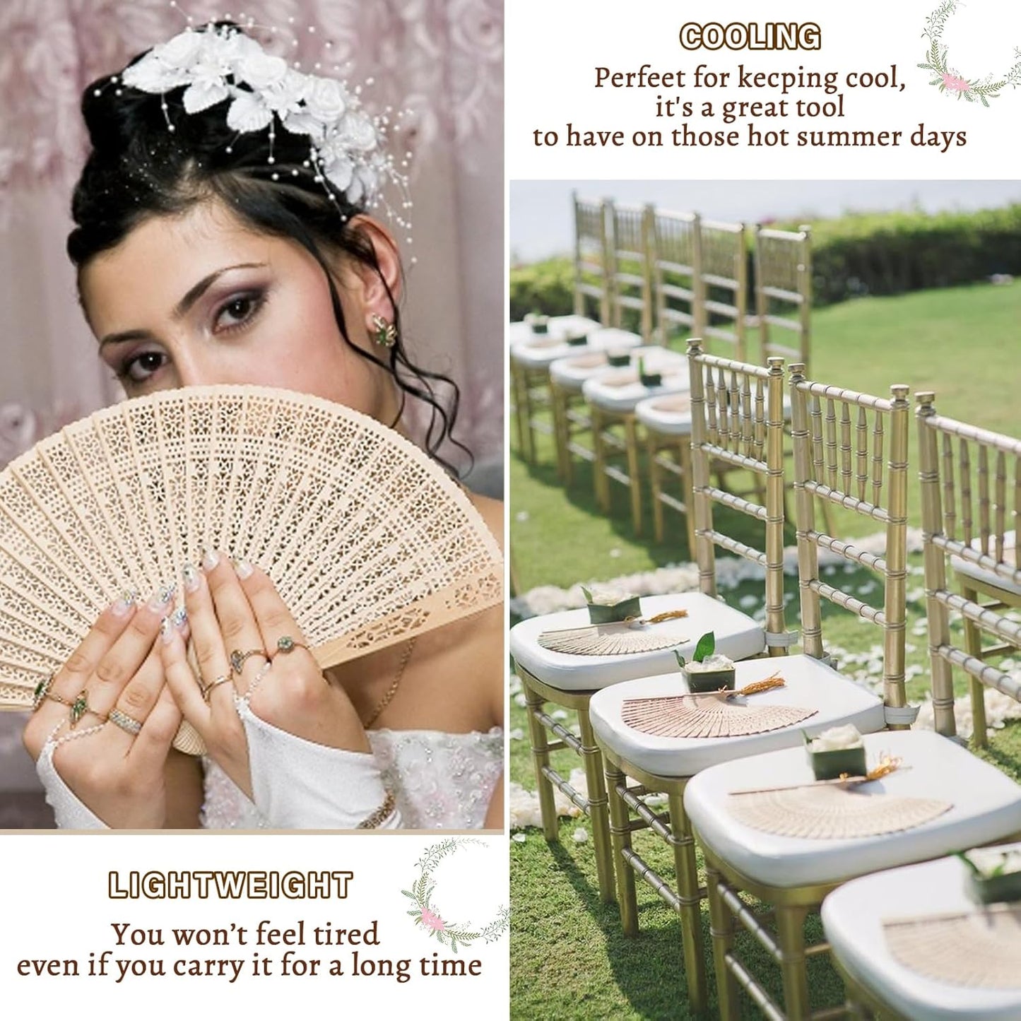 30Pcs Custom Wedding Fans for Guests with Text/Logo, Fans for Wedding Guests, Personalized Hand Fans for Party Bridal Shower Wedding Guest Favors (30)