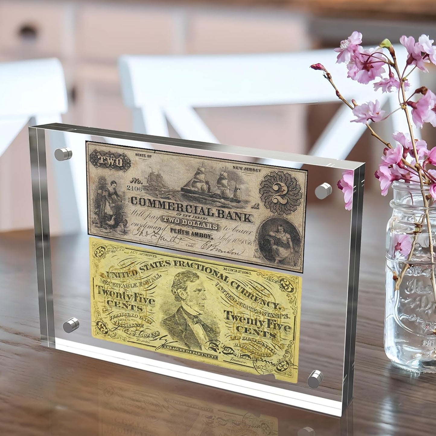 4x6 Inches Acrylic Picture Frames 3 Pack, Double Sided Magnetic Photo Frames,Free Standing on Desk or Table Clear Picture Frames