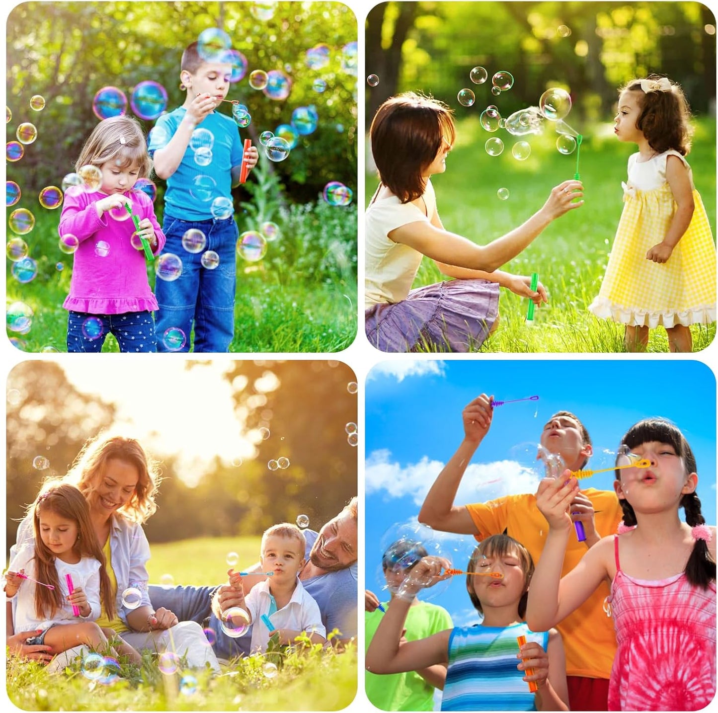 SpringFlower 240 Pieces Mini Bubble Wands, Party Favors Assortment Toys for Kids,Themed Birthday, Halloween, Goodie Bags, Carnival Prizes, Wedding, Bubble Maker Outdoor Gifts for Girls & Boys