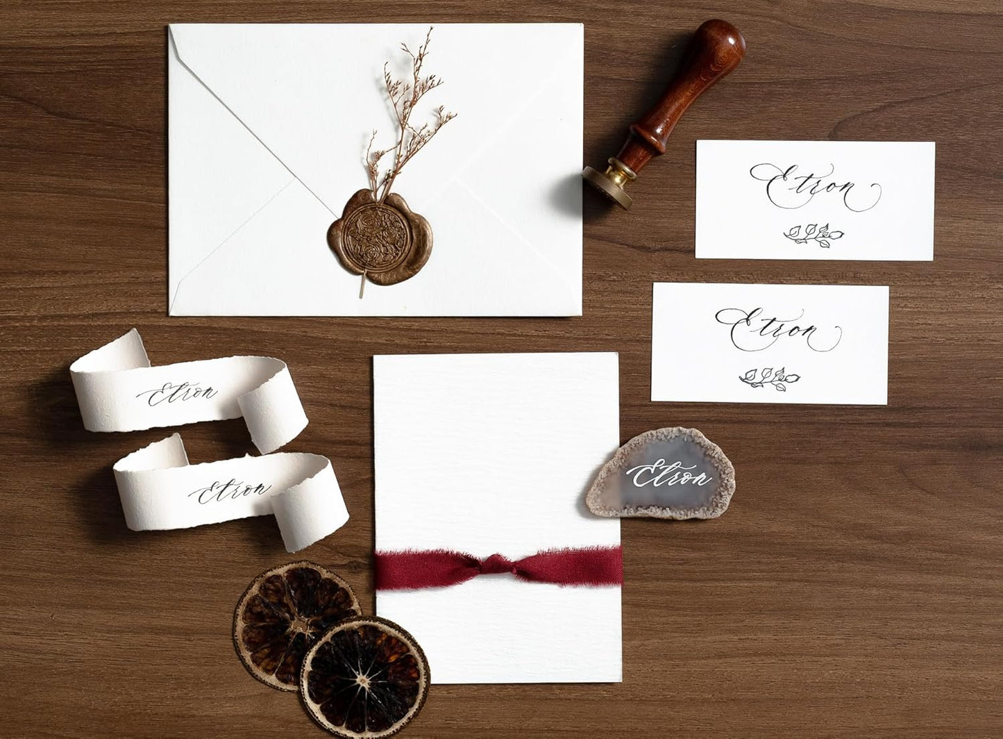 Burgundy Ribbon 5/8" x 21 Yards with Frayed Fringe Fabric Cotton Ribbons for Gift Wrapping Wedding Invitations Flower Bouquet Baby Shower