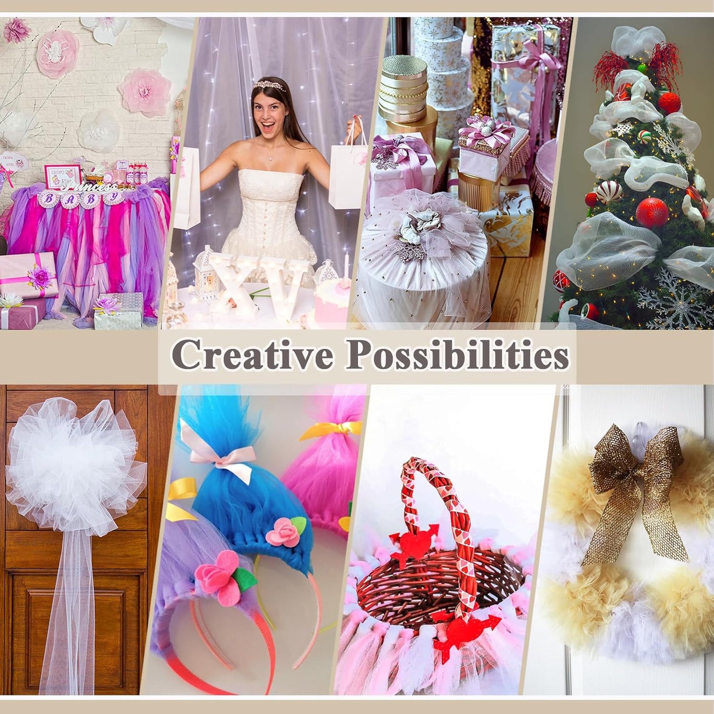 Royal Blue Tulle Fabric Rolls 54 Inch x 10 Yards Large Mesh Tull Bolt for Wedding, Garden Netting, Tutu Skirt, Party Decoration and Craft Supplies